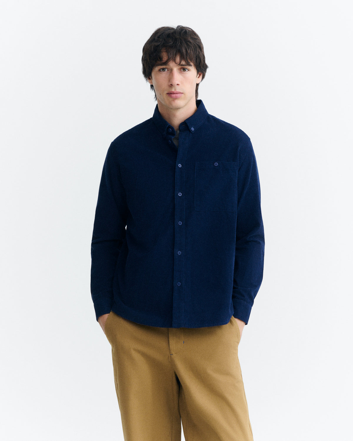 Camisa micro pana azul Anto sostenible - 2