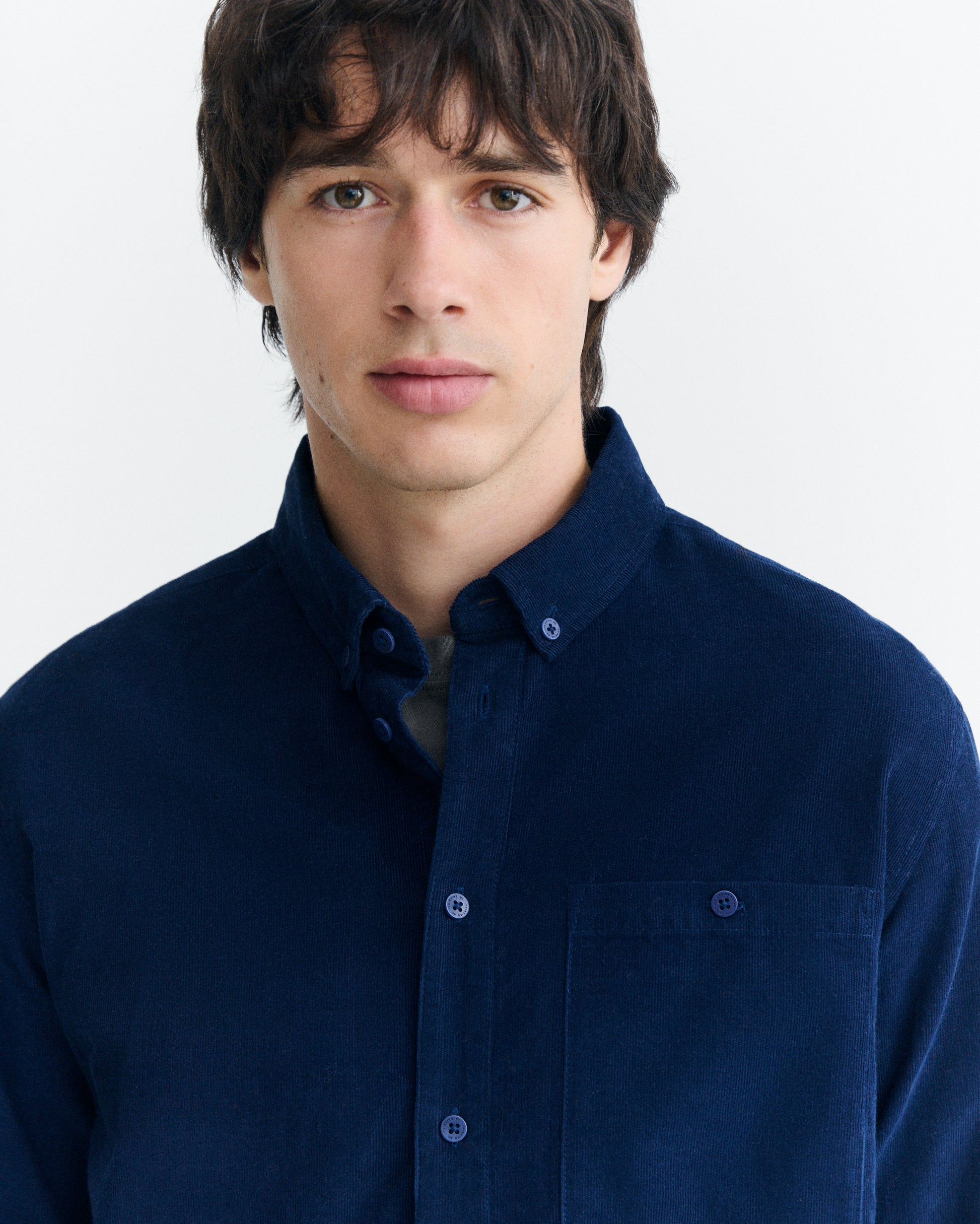 Camisa micro pana azul Anto sostenible - 3