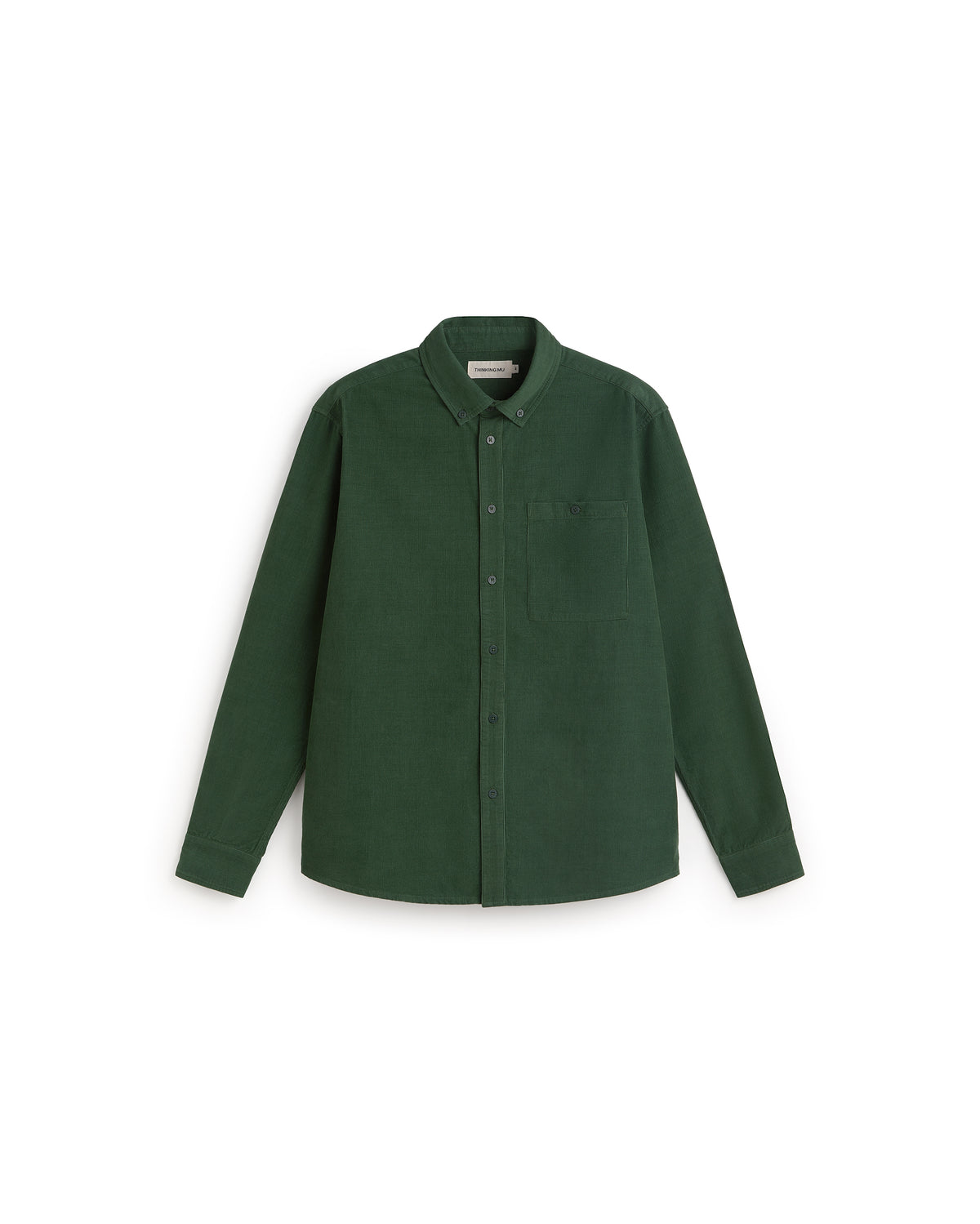 Camisa micro pana verde oscuro Anto sostenible silueta - 1