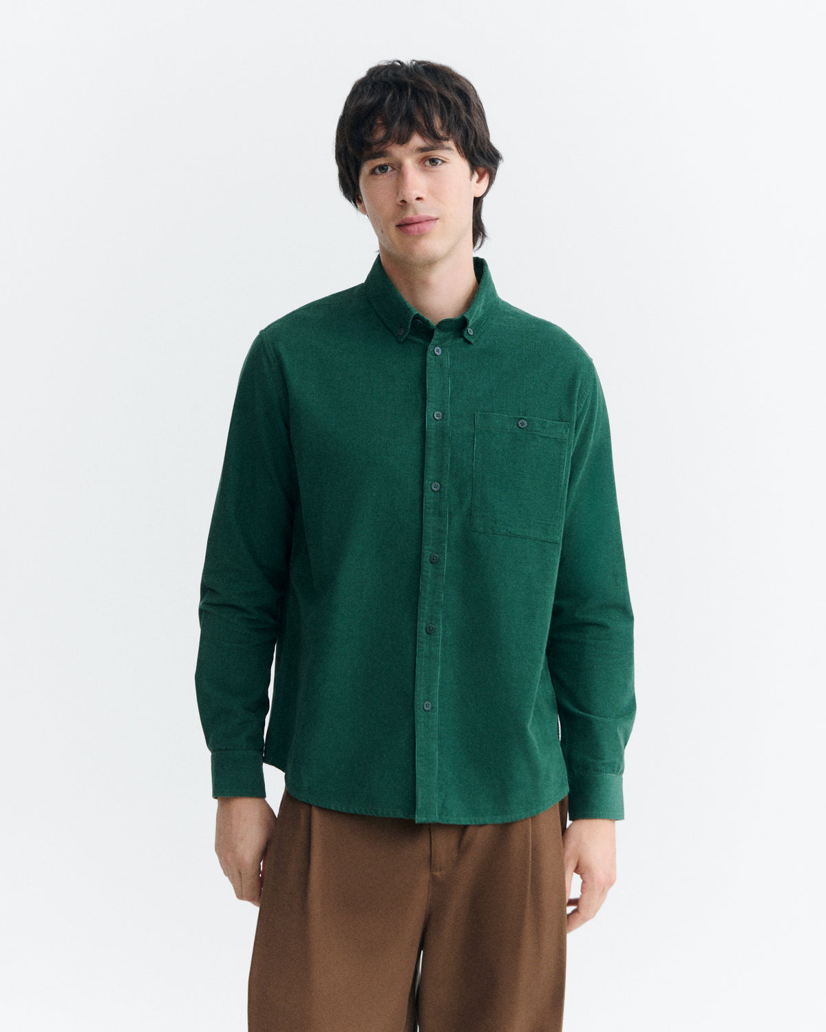 Camisa micro pana verde oscuro Anto sostenible - 2