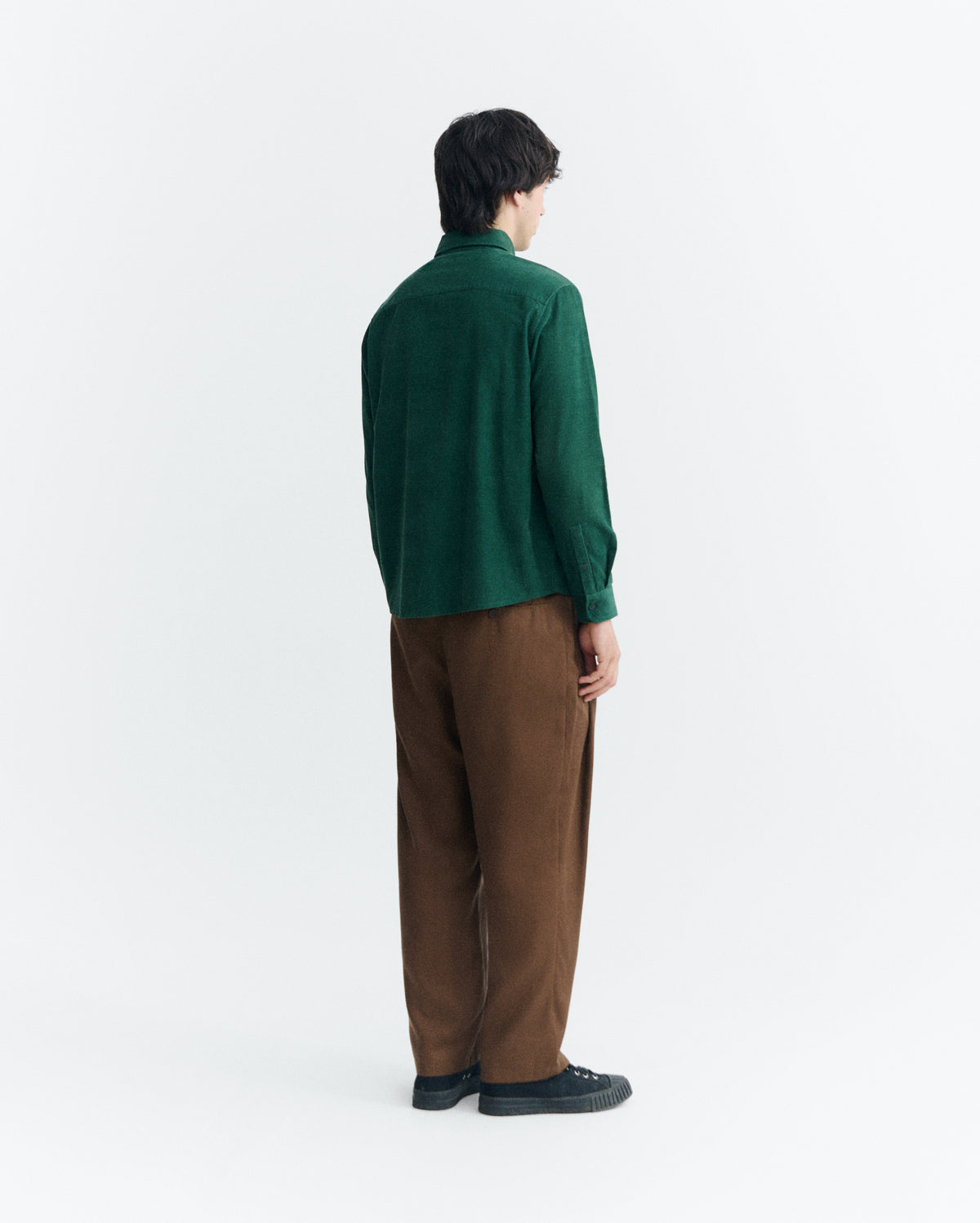 Camisa micro pana verde oscuro Anto sostenible - 4