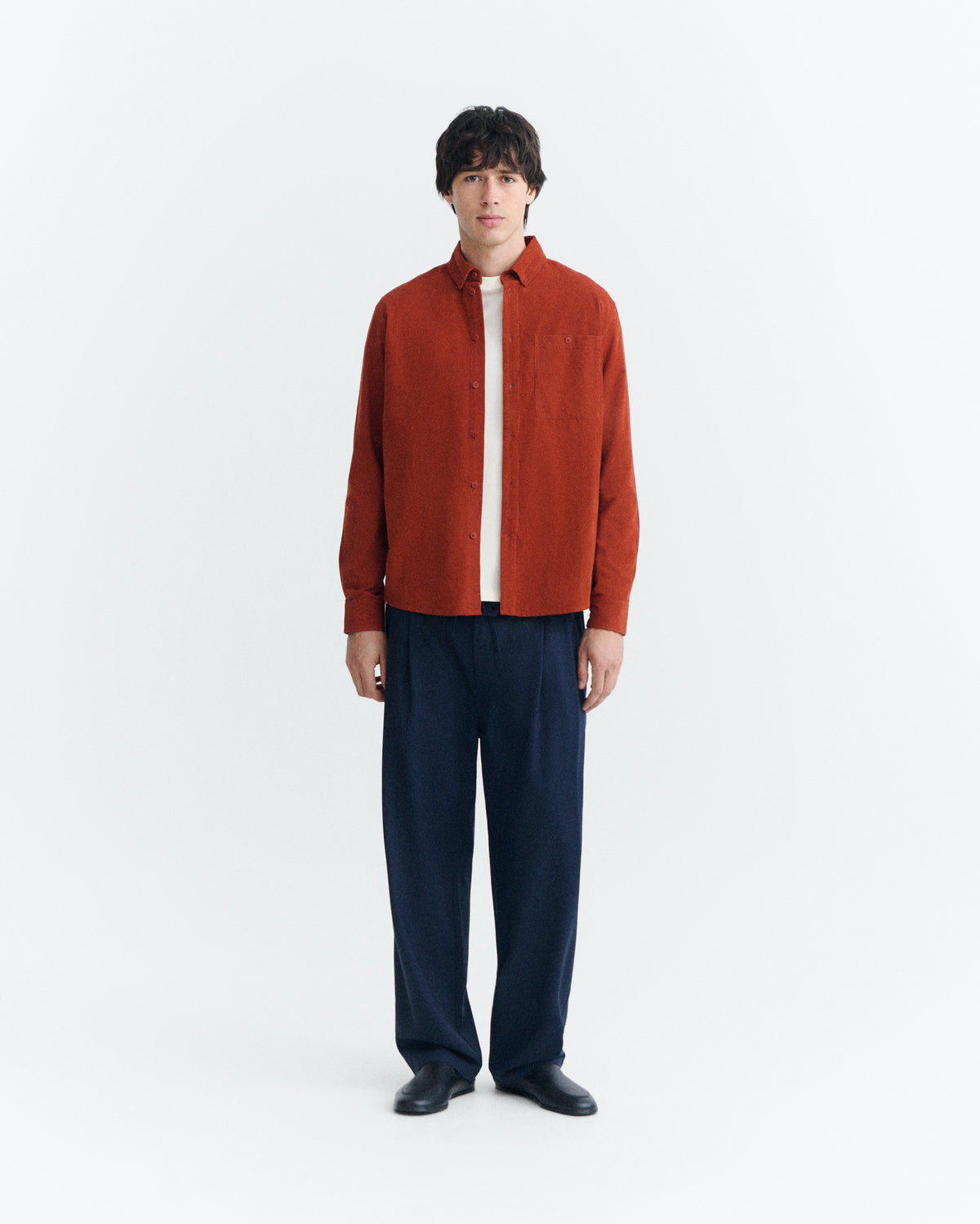 Camisa micro pana naranja Anto sostenible - 1
