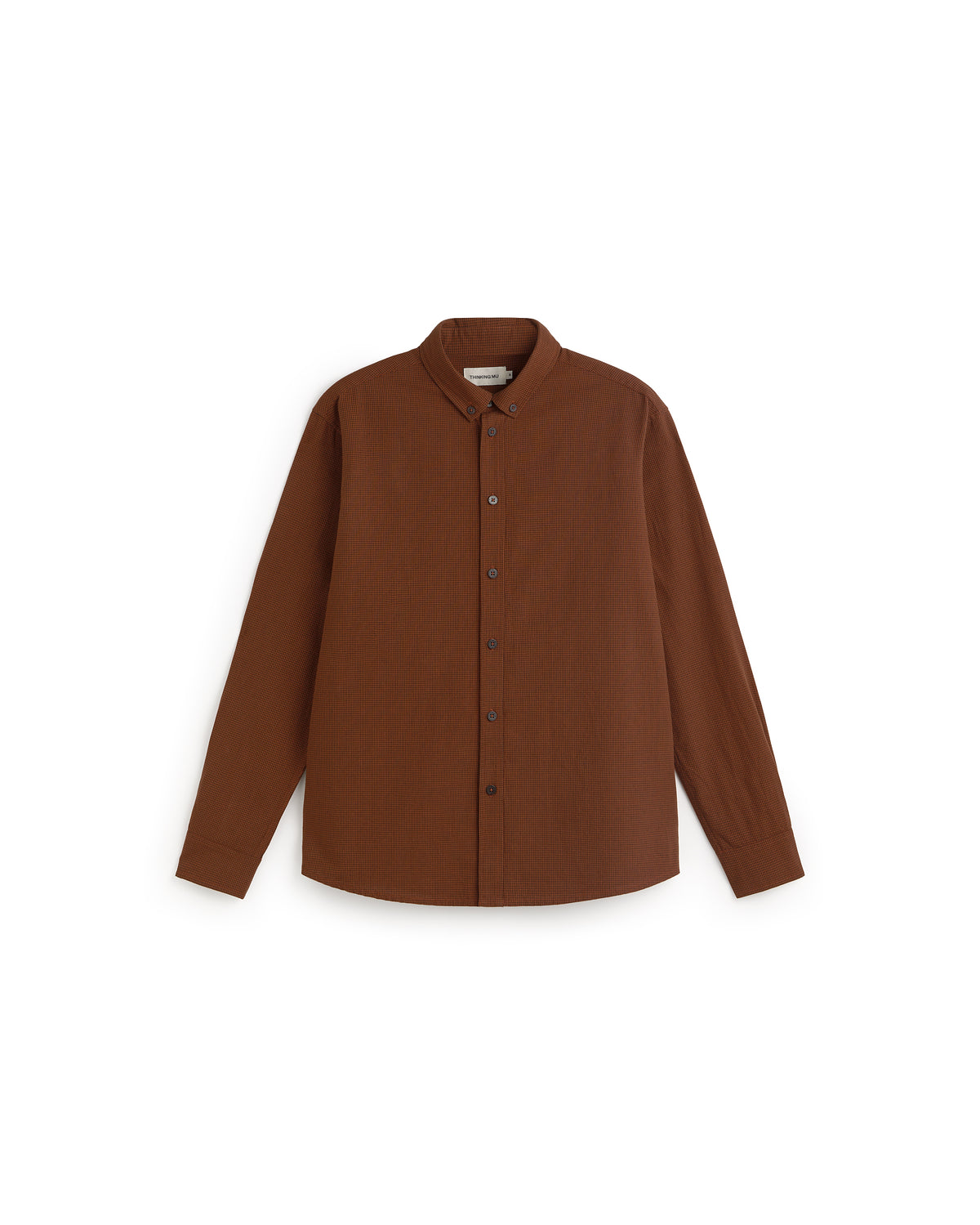 Camisa cuadros naranja Ant sostenible silueta - 1
