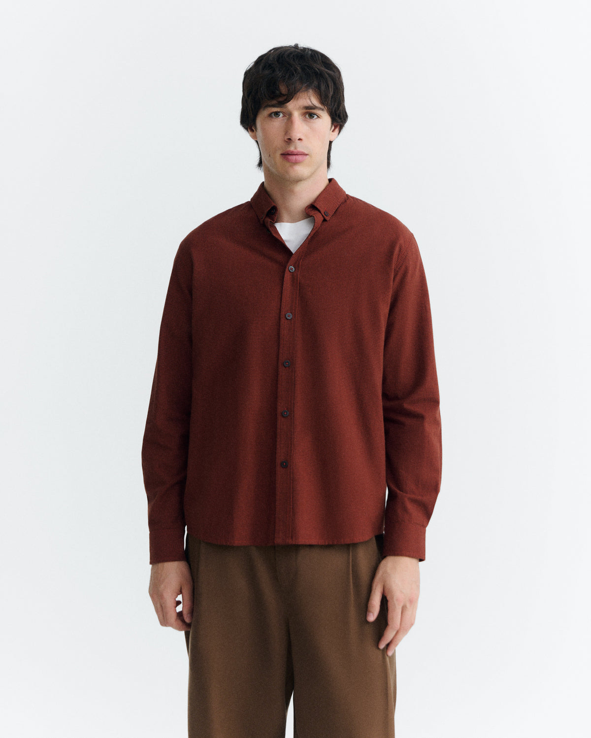 Camisa cuadros naranja Ant sostenible - 2