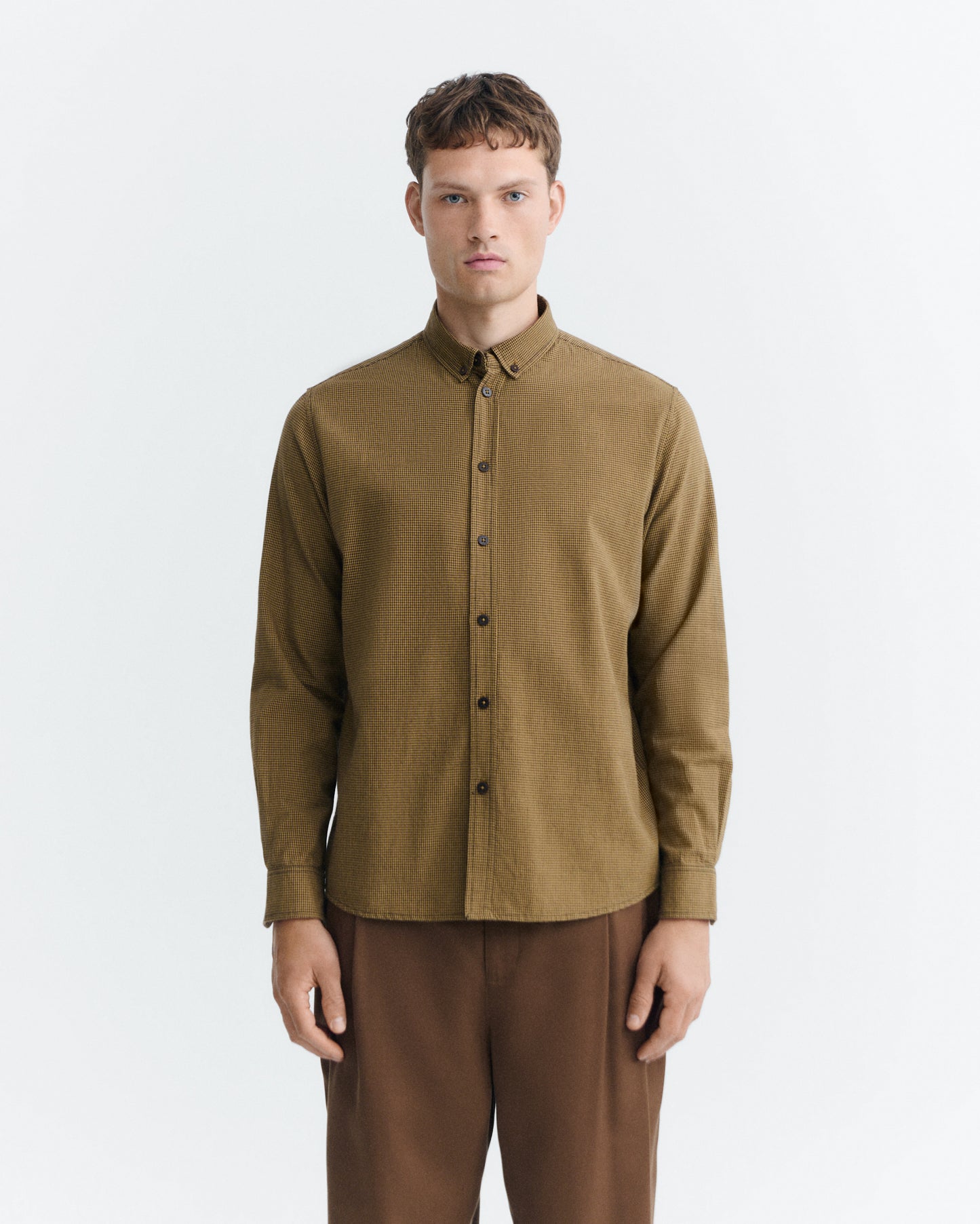 Camisa cuadros camel Ant sostenible - 2