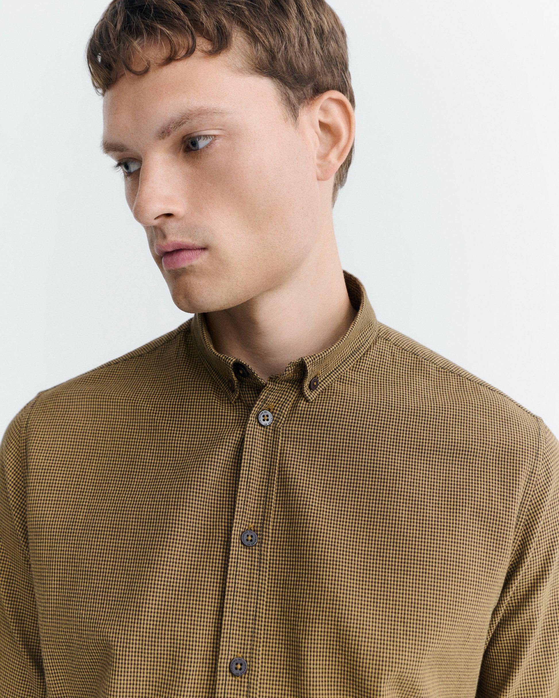Camisa cuadros camel Ant sostenible - 3