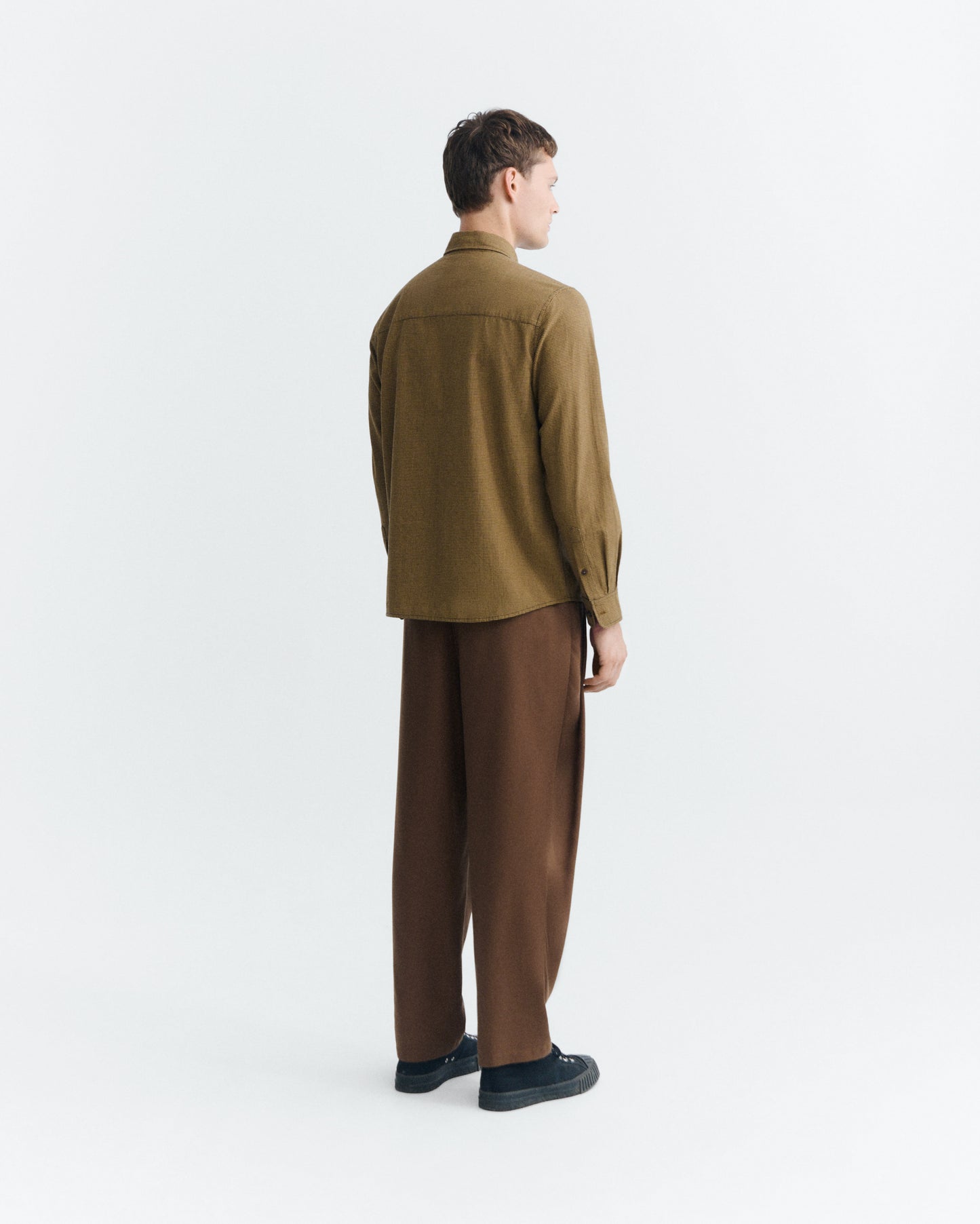 Camisa cuadros camel Ant sostenible - 4