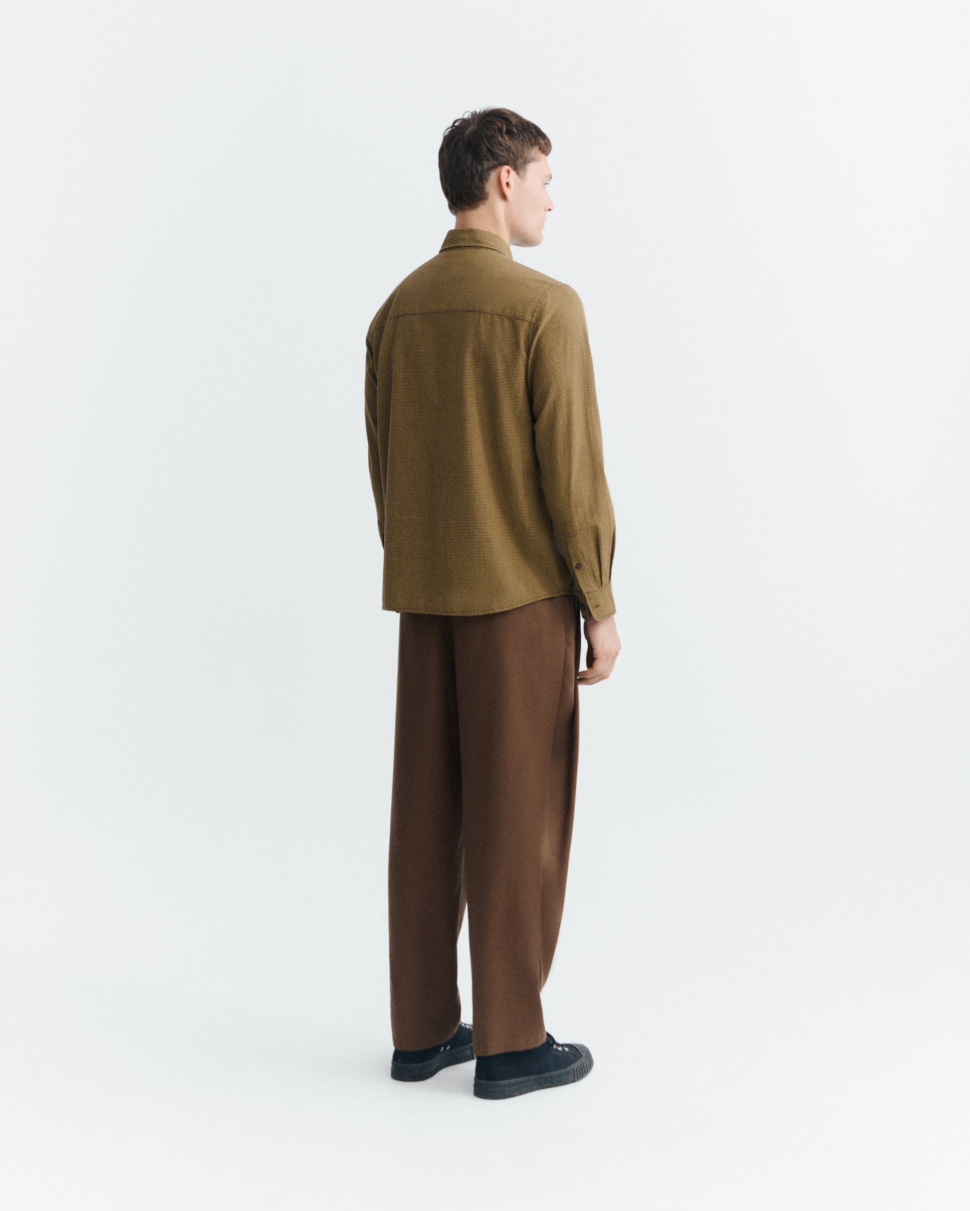 Camisa cuadros camel Ant sostenible - 4