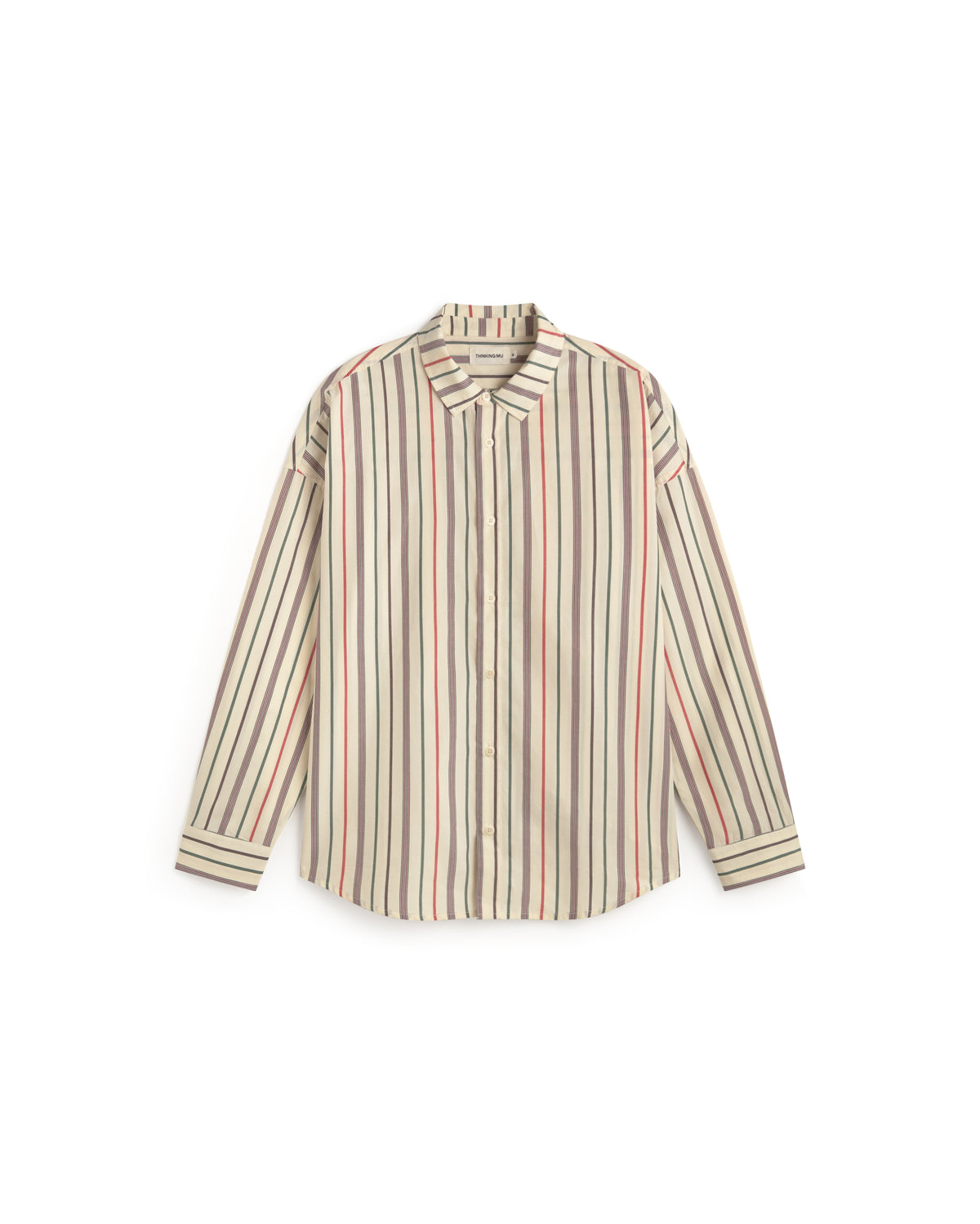 Camisa oversize rayas multicolor Haru sostenible silueta - 1