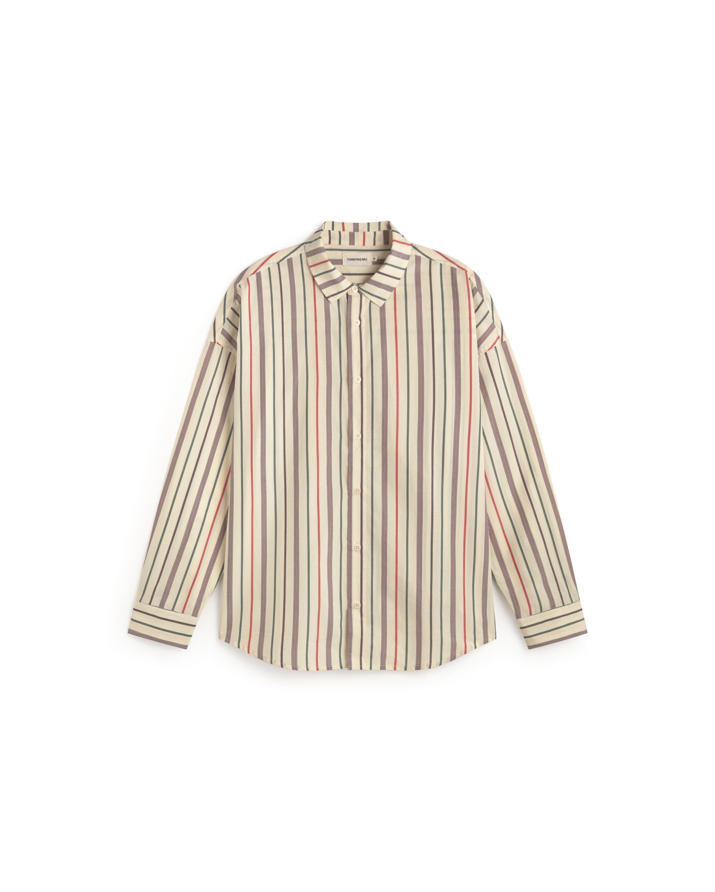 Camisa oversize rayas multicolor Haru sostenible silueta - 1