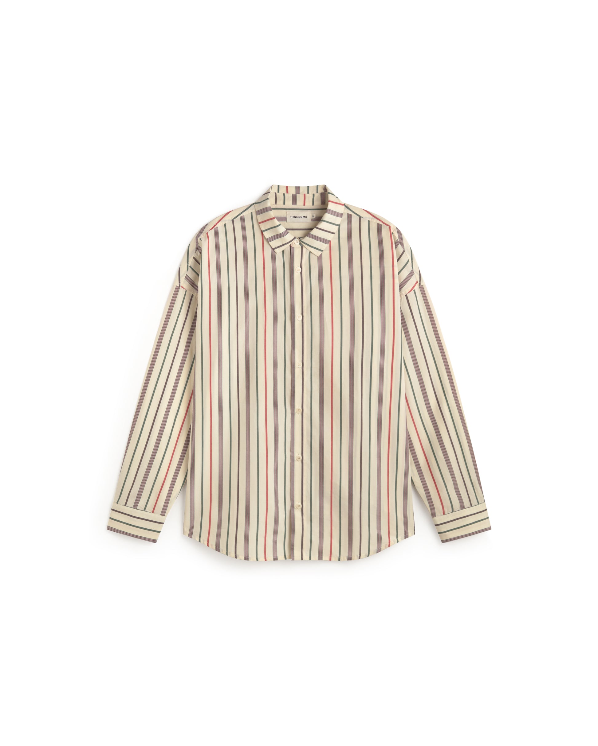 Camisa oversize rayas multicolor Haru sostenible silueta - 1