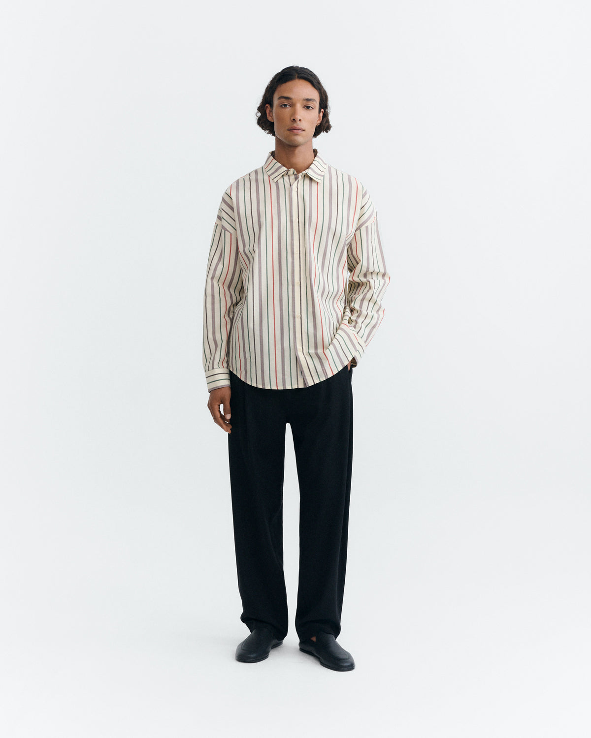 Camisa oversize rayas multicolor Haru sostenible - 1