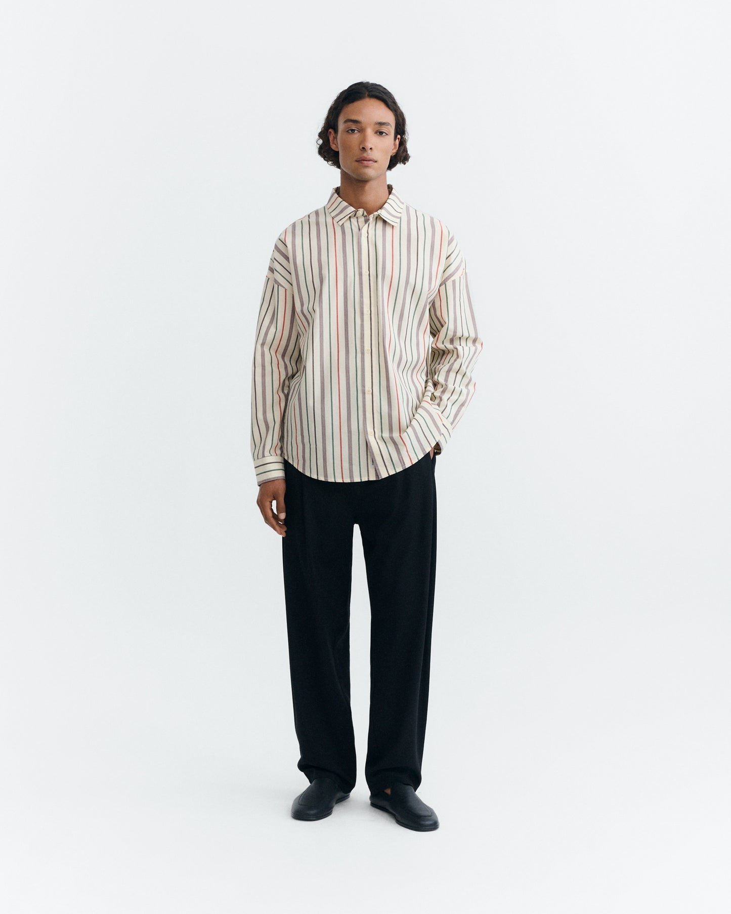 Camisa oversize rayas multicolor Haru sostenible - 1