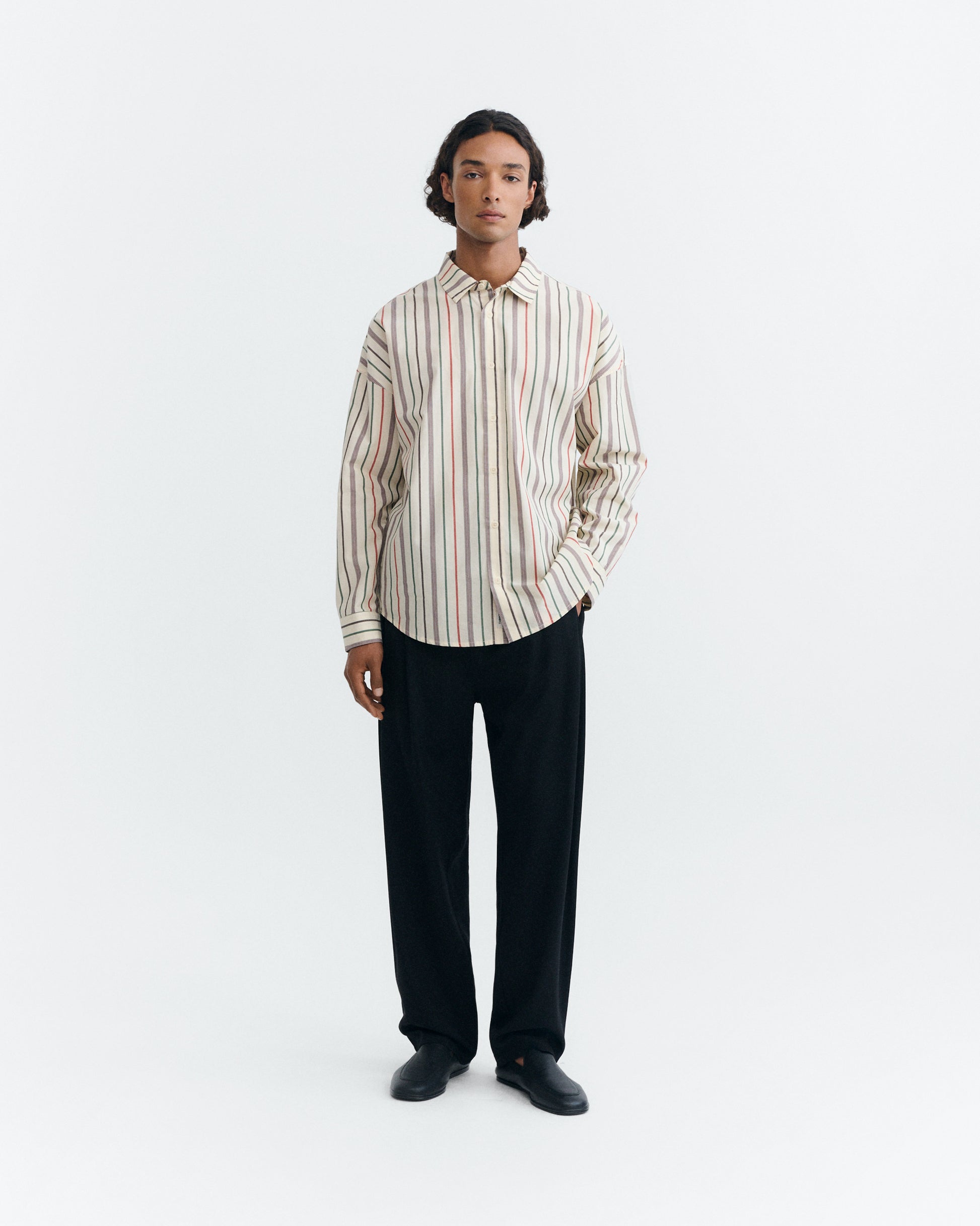 Camisa oversize rayas multicolor Haru sostenible - 1