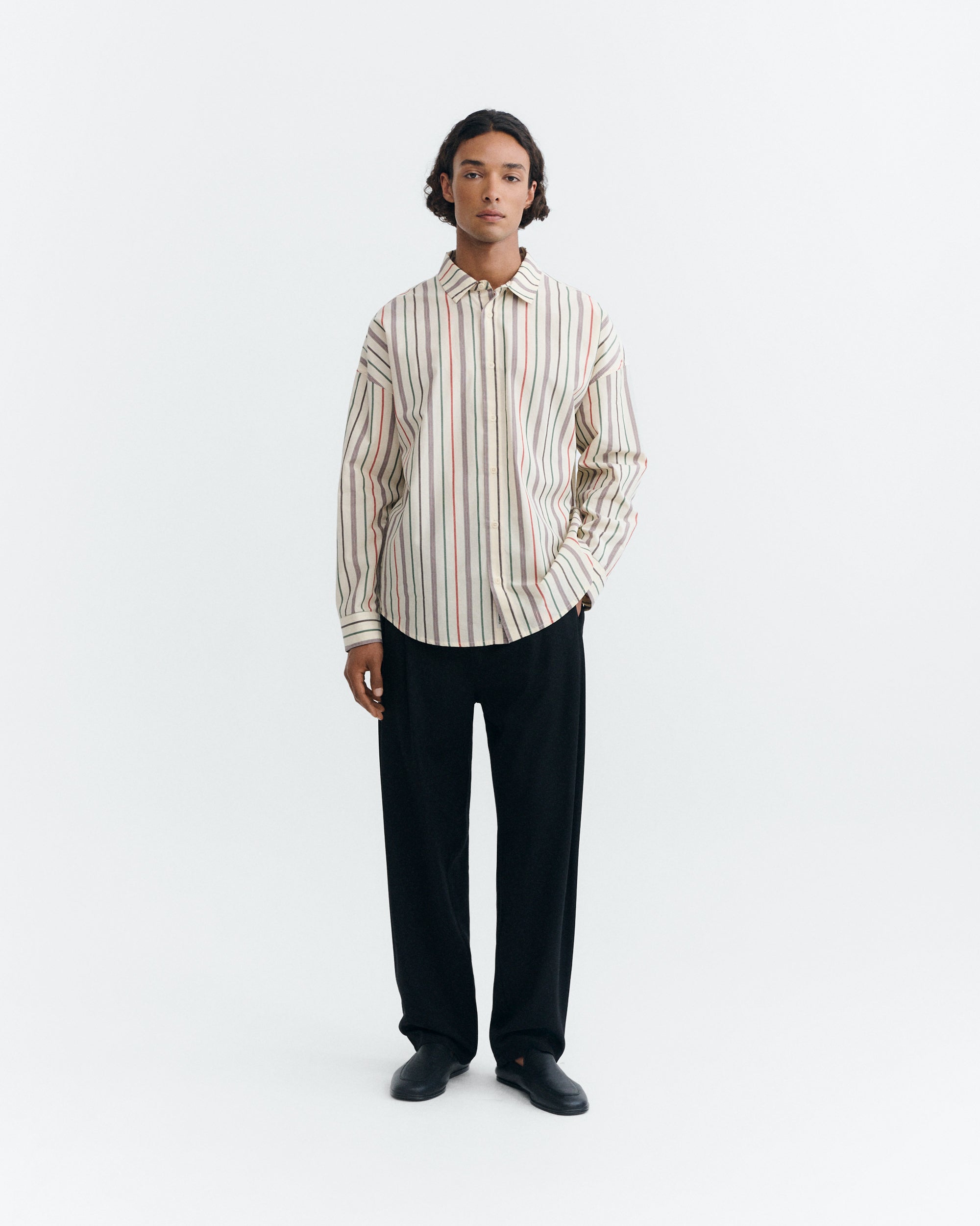 Camisa oversize rayas multicolor Haru sostenible - 1