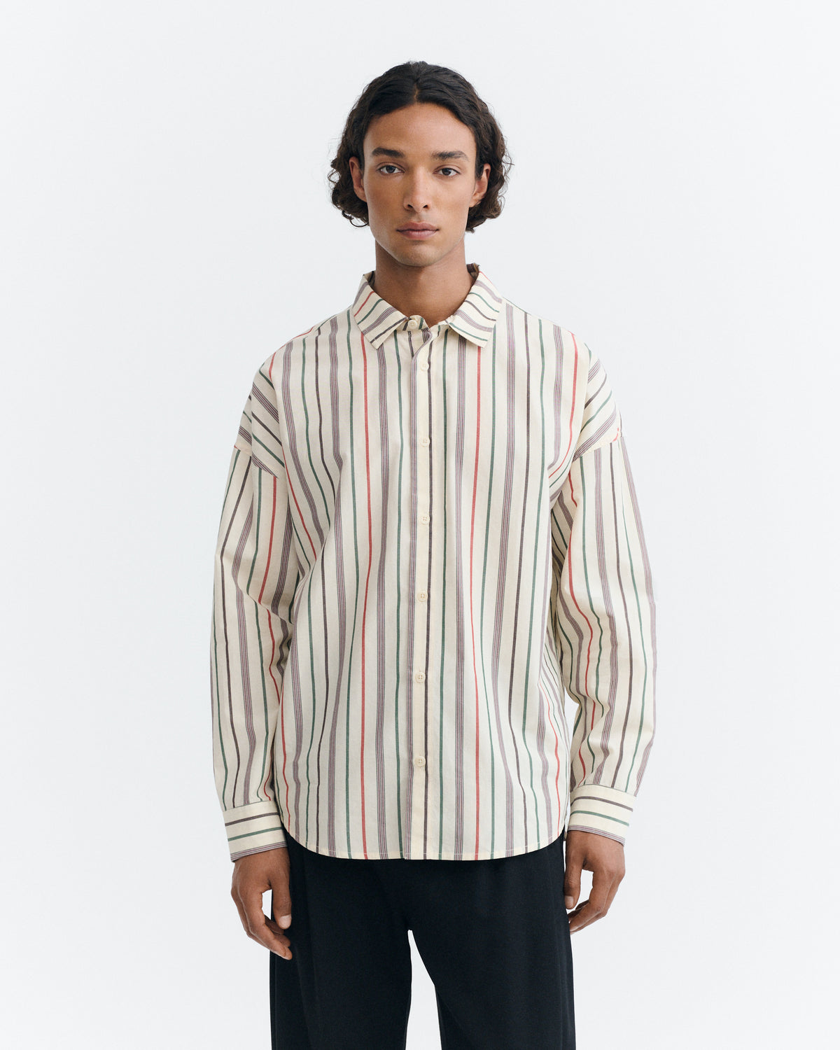 Camisa oversize rayas multicolor Haru sostenible - 2