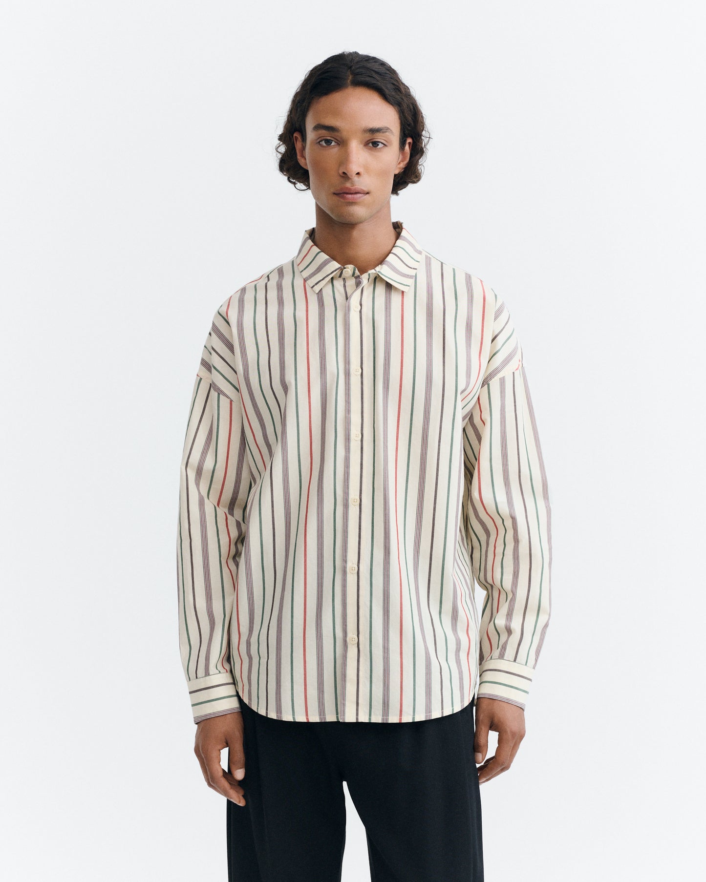 Camisa oversize rayas multicolor Haru sostenible - 2