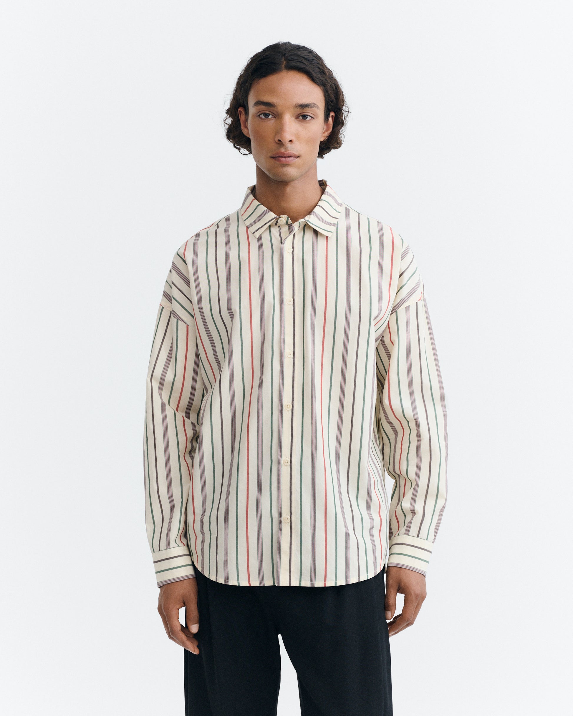 Camisa oversize rayas multicolor Haru sostenible - 2