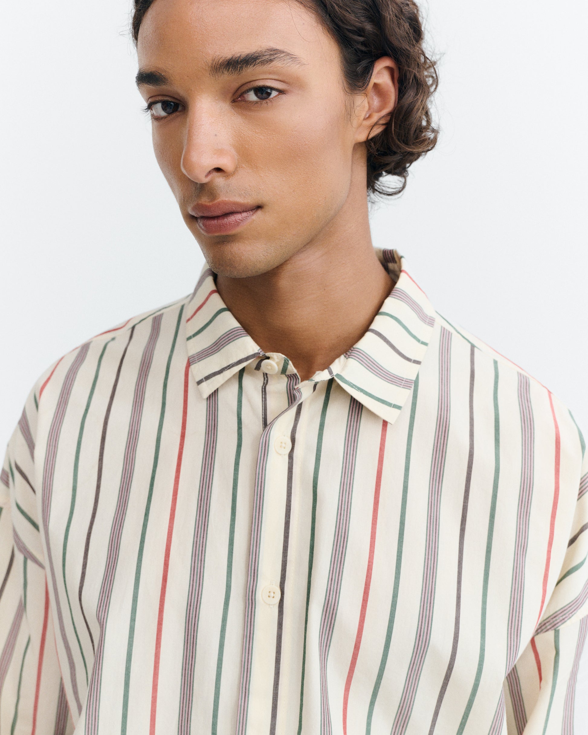 Camisa oversize rayas multicolor Haru sostenible - 3