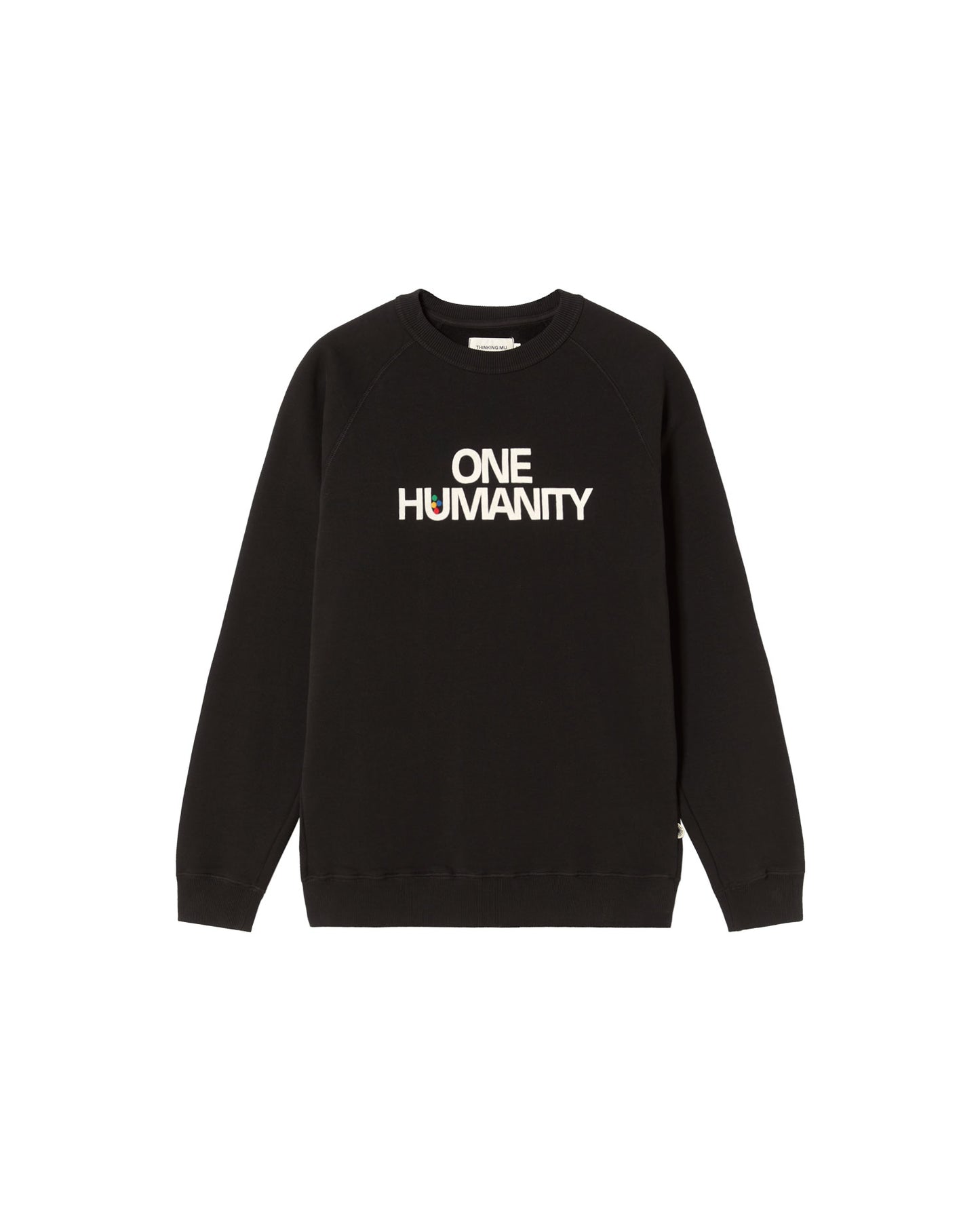 Sudadera negra One humanity sostenible - silueta 1