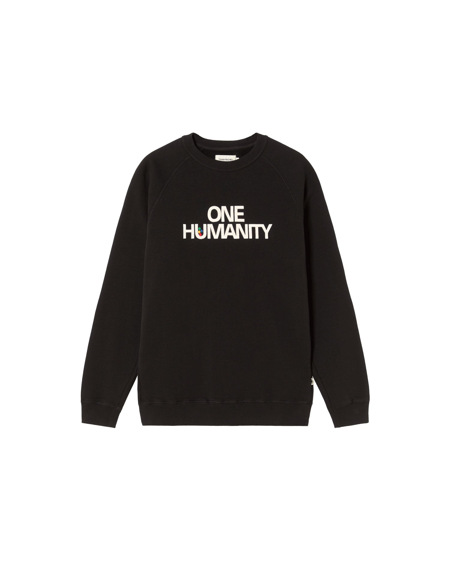 Sudadera negra One humanity sostenible - silueta 1