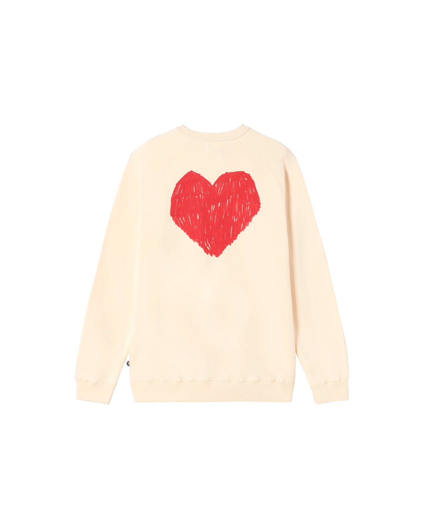 Sudadera blanca heart sostenible - silueta 3
