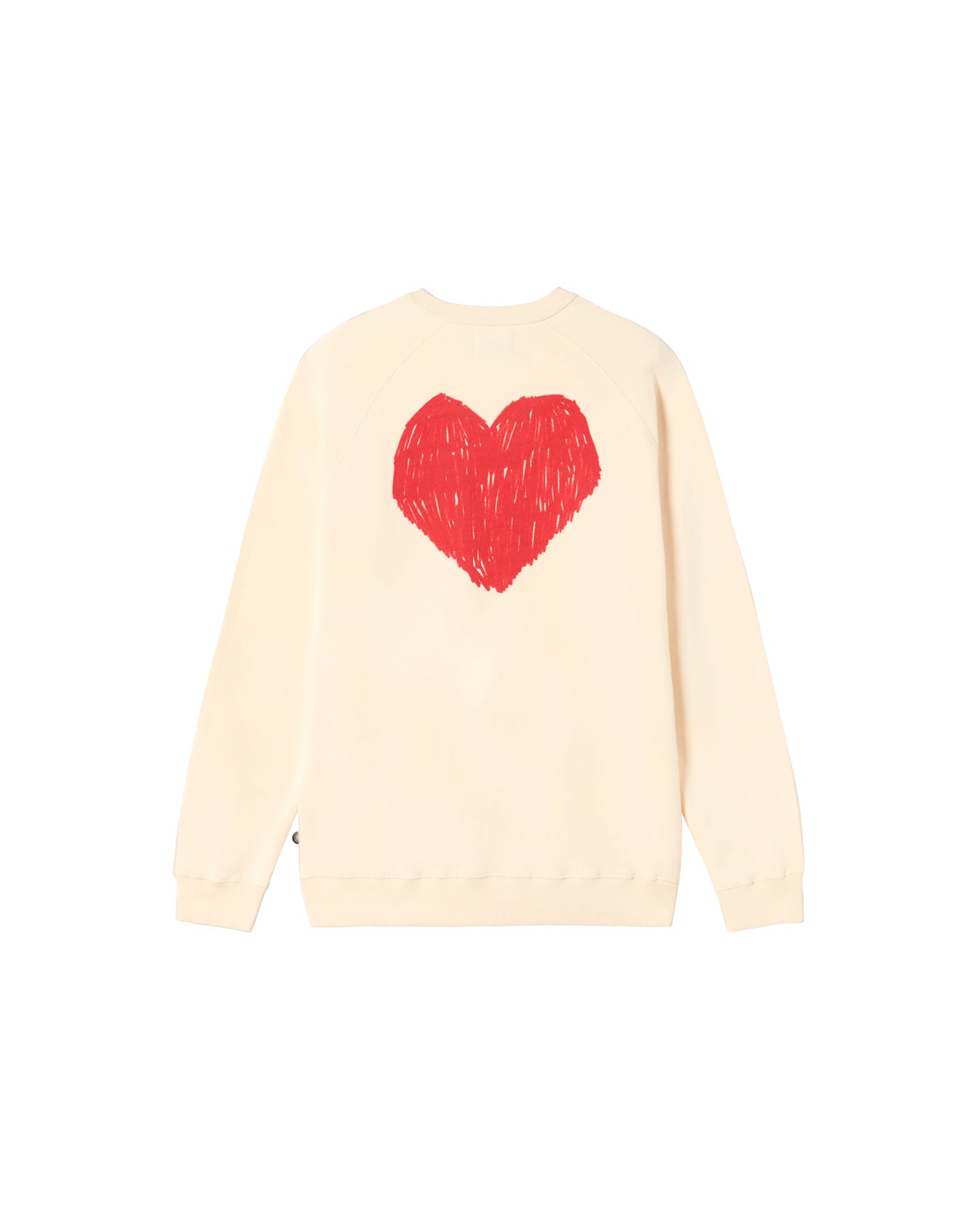 Sudadera blanca heart sostenible - silueta 3