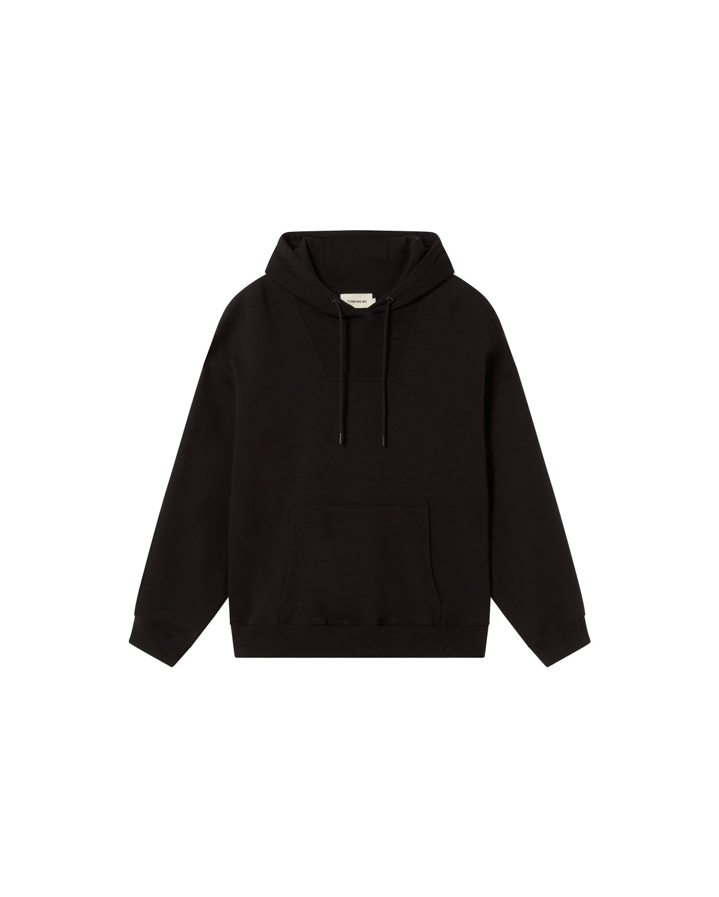 Sudadera negra Andrea unisex sostenible - silueta 3