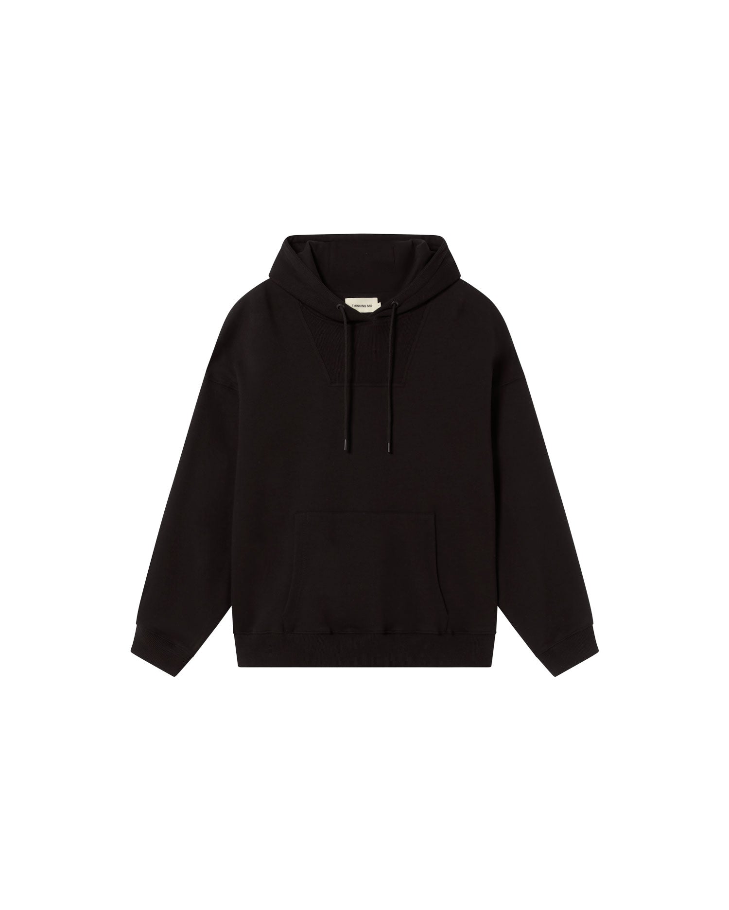 Sudadera negra Andrea unisex sostenible - silueta 3