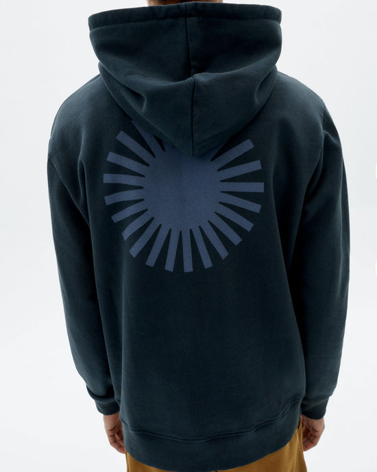 Hoodie grafito sol espalda azul Simon sostenible - 3
