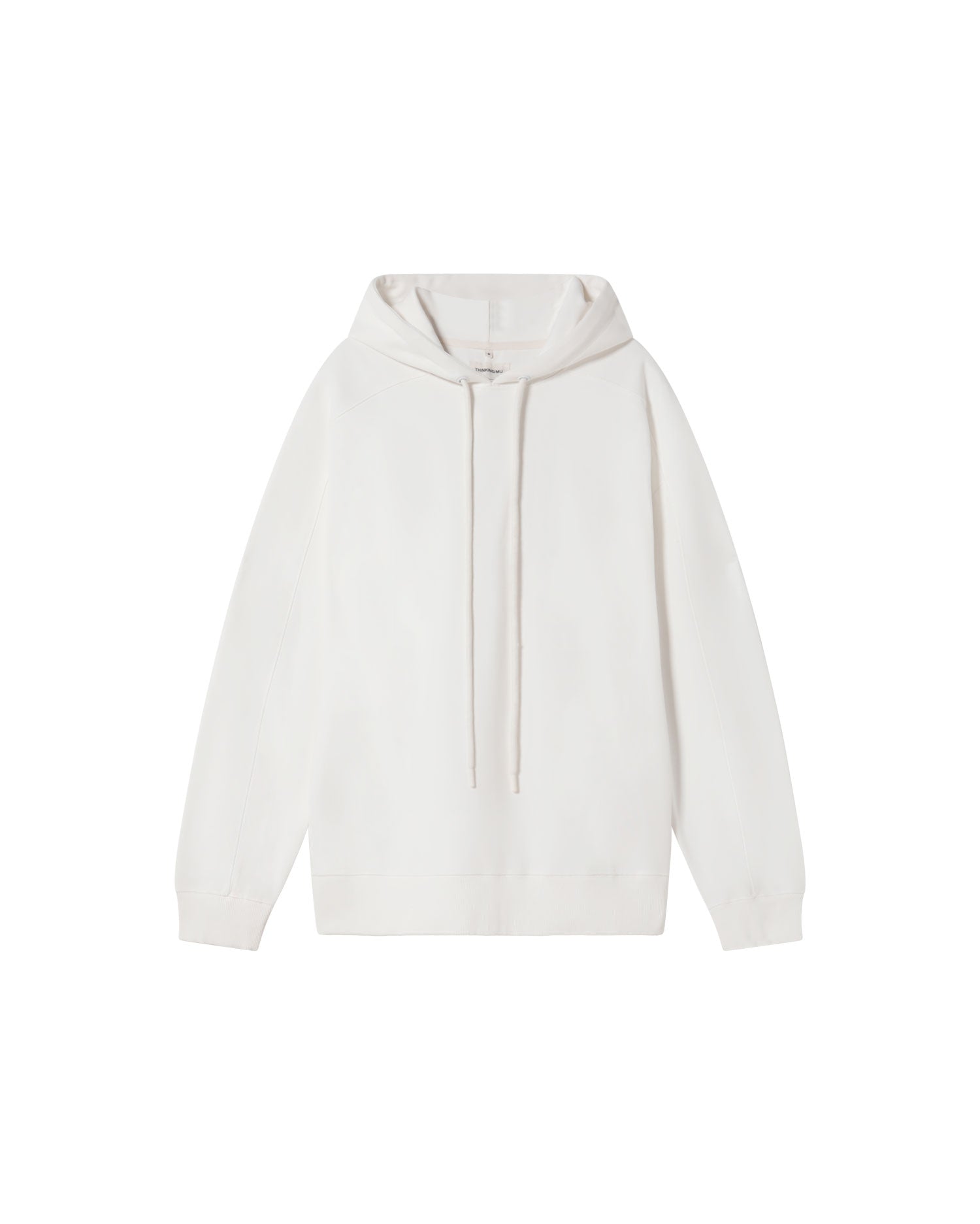 Sudadera blanca con capucha Finn sostenible - silueta 2