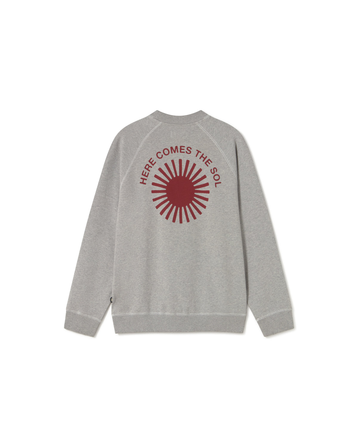 Sudadera gris retro sol Pepe sostenible - silueta 3