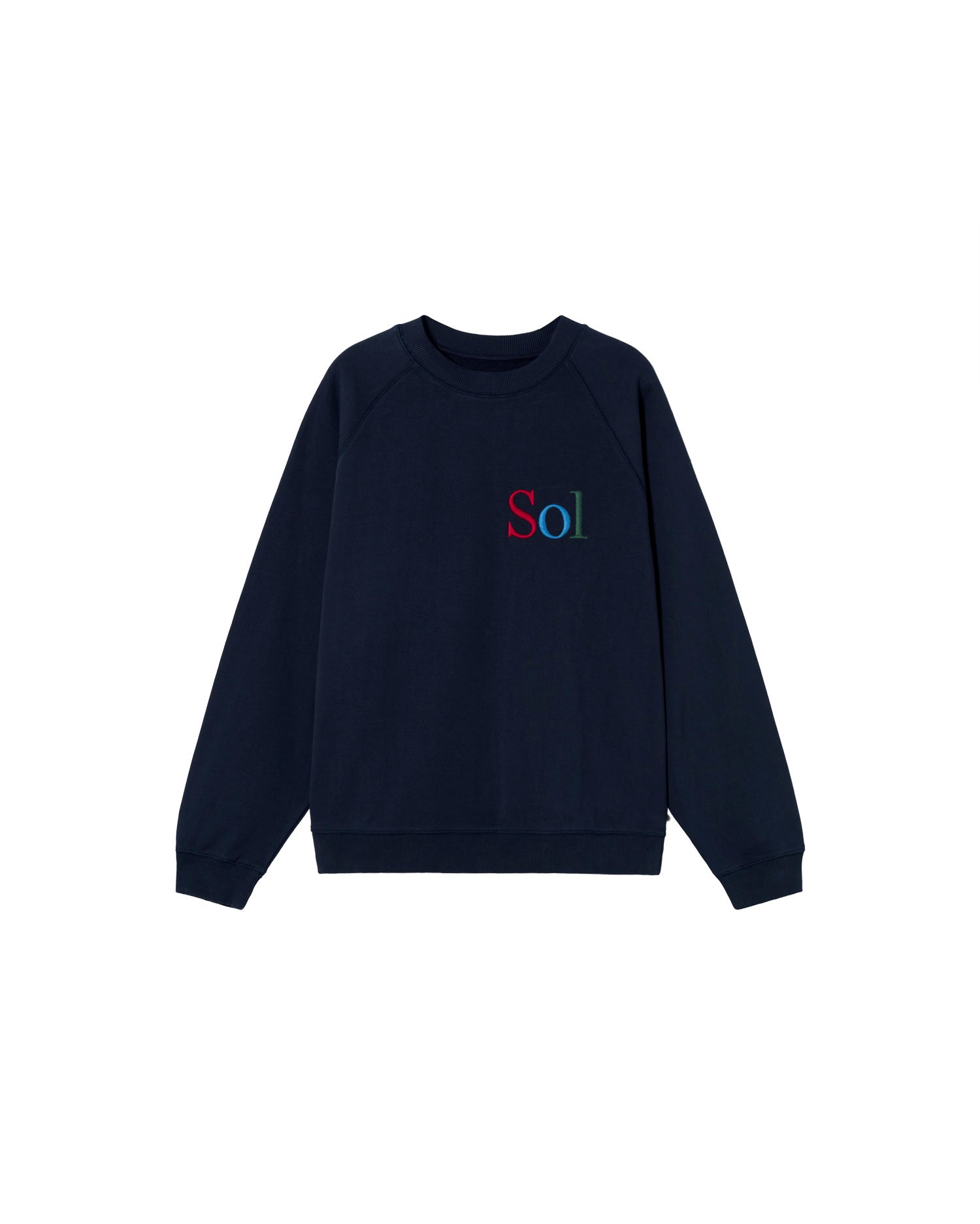 Sudadera navy sol type Pepe sostenible - silueta 1