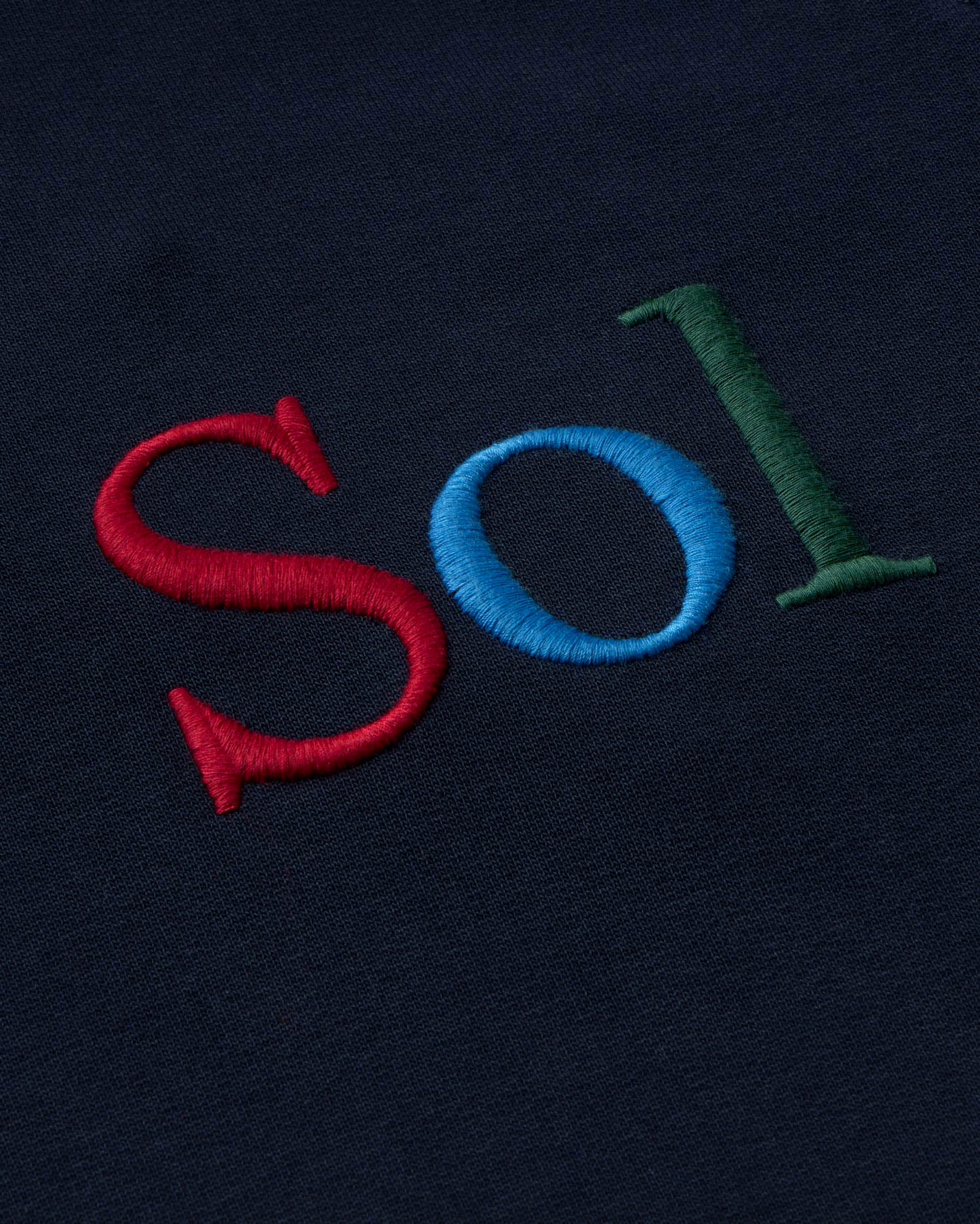 Sudadera navy sol type Pepe sostenible - silueta 2