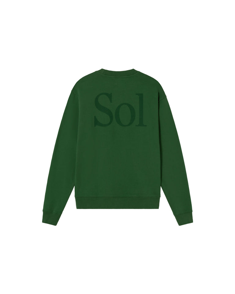 Sudadera verde sol type Leon sostenible-silueta-2