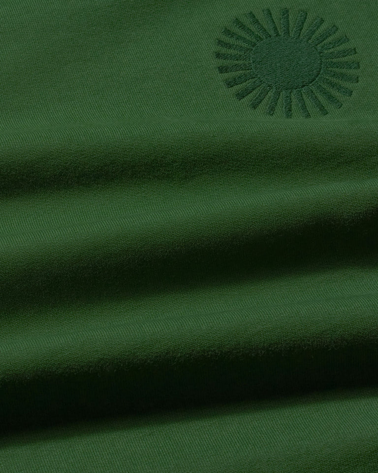 Sudadera verde sol type Leon sostenible-silueta-4