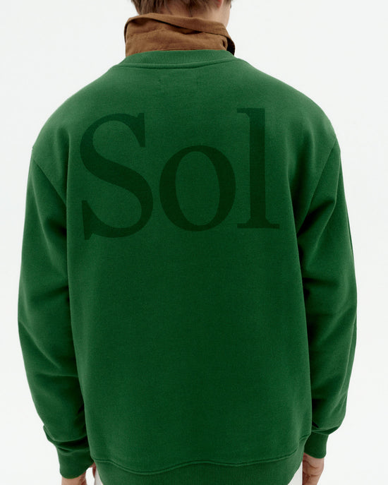 Sudadera verde sol type Leon sostenible-2