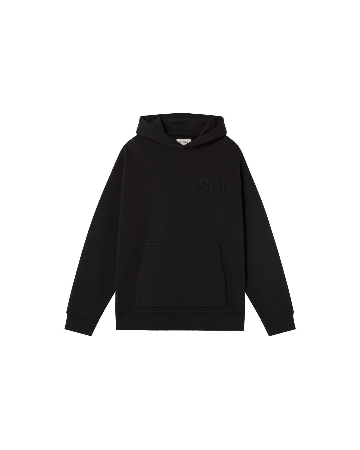 Sustainable Hoodie Black Simon Man | Thinking Mu