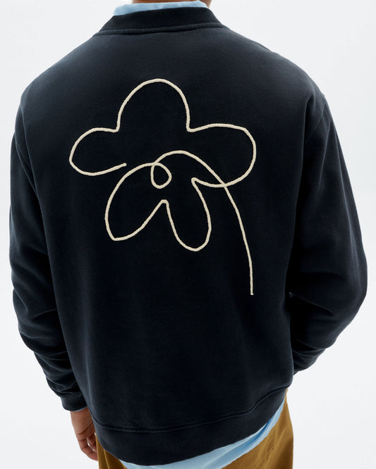 Sudadera bordada a mano flower Leon sostenible - 4