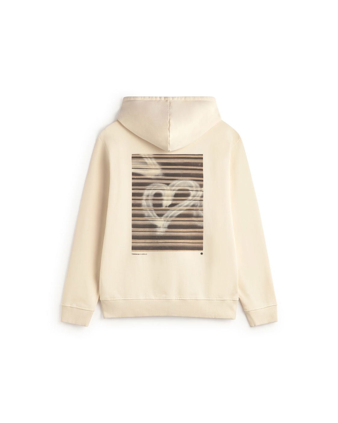 Hoodie blanco grafitti Simon sostenible silueta - 2