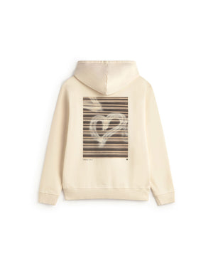 Hoodie blanco grafitti Simon sostenible silueta - 2