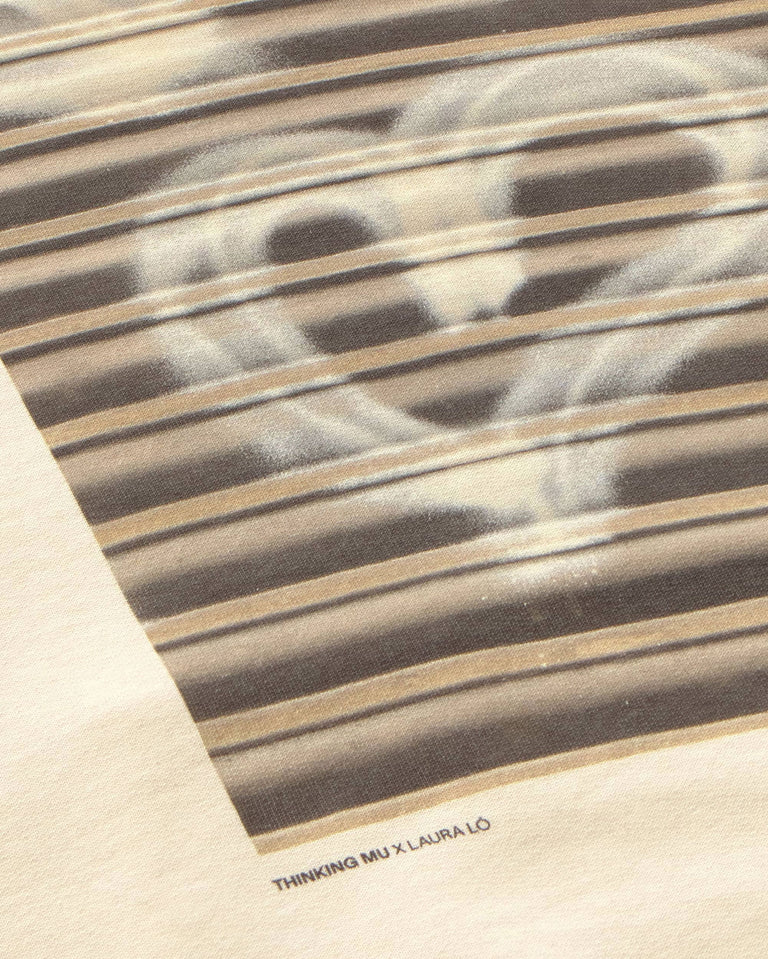 Hoodie blanco grafitti Simon sostenible silueta - 3