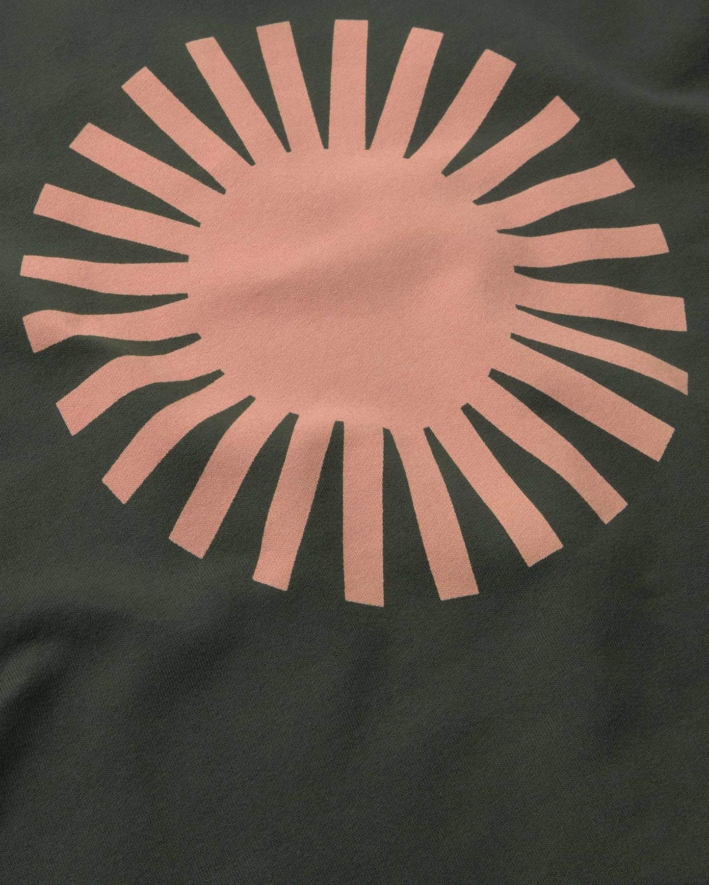 Sudadera verde sol contrast Leon sostenible - silueta 3