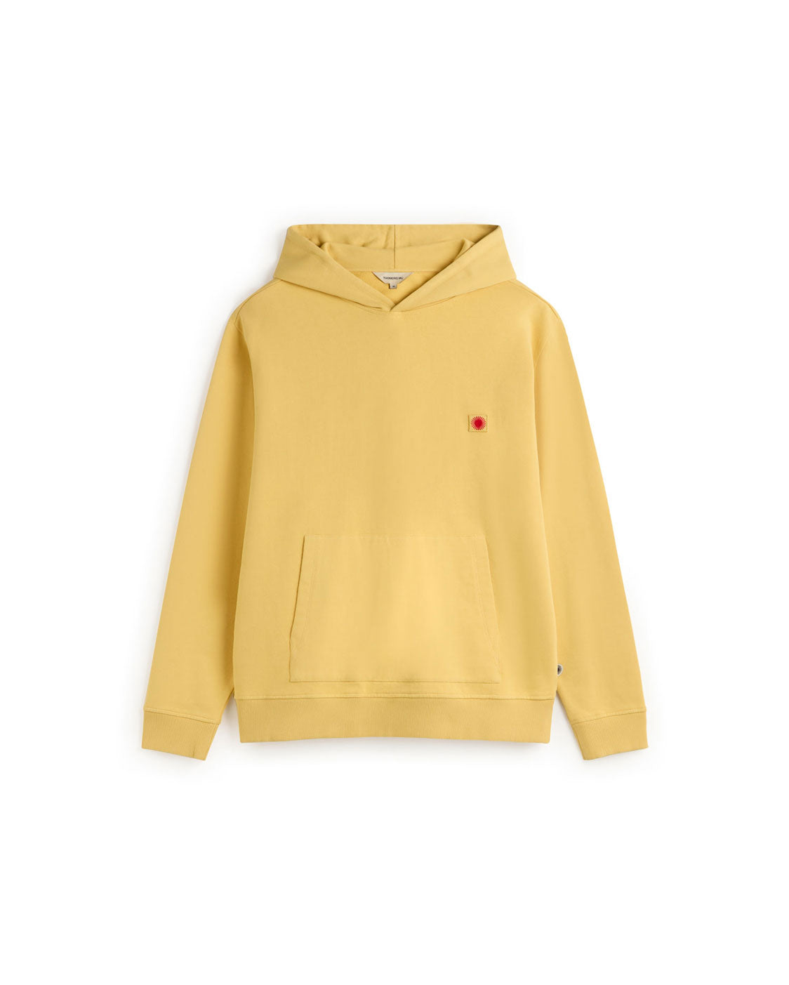 Hoodie amarillo sol espalda rojo Simon sostenible silueta - 1