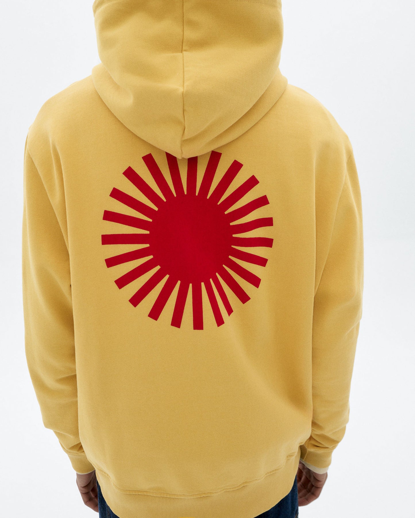 Hoodie amarillo sol espalda rojo Simon sostenible - 3