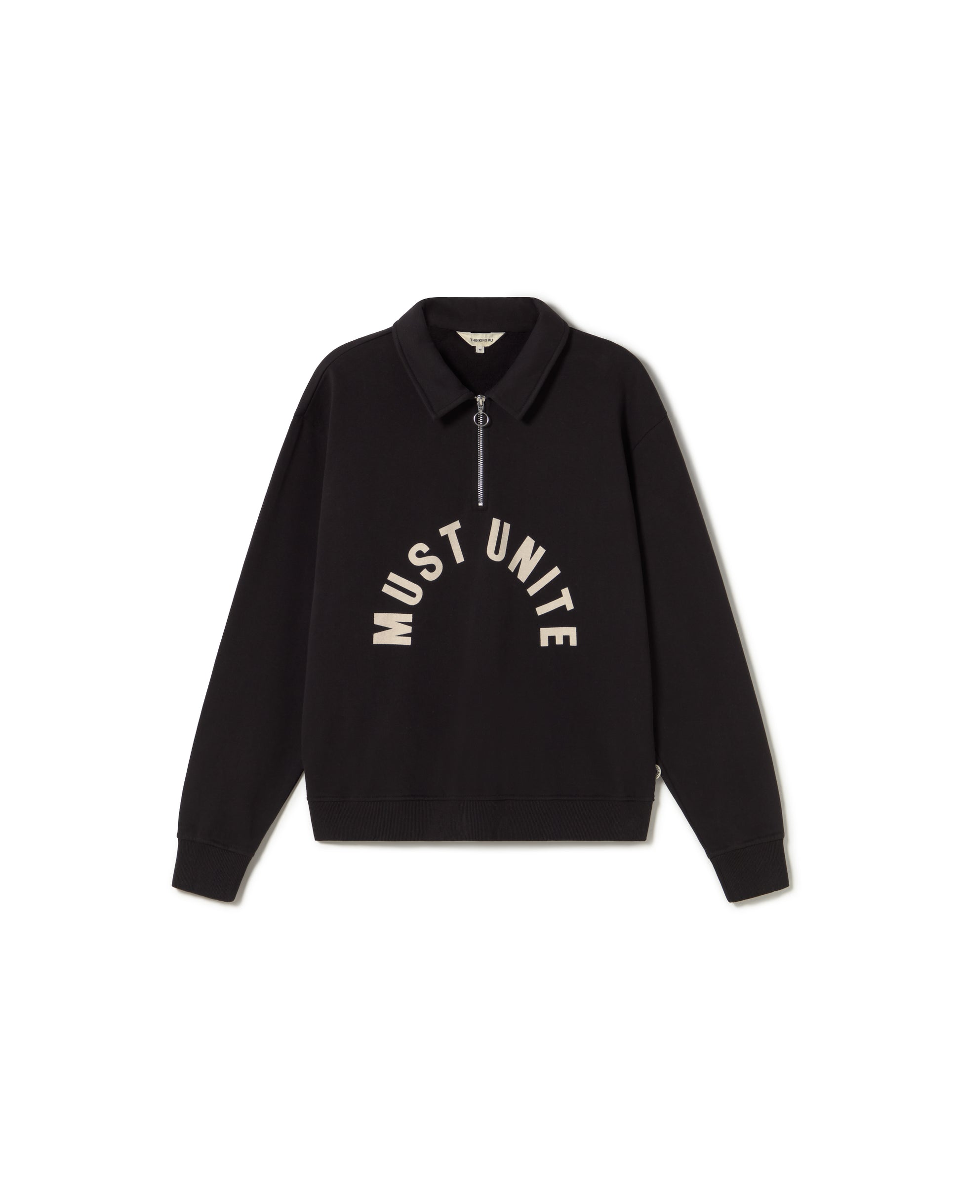 Sudadera negra must unite Gallagher sostenible - silueta 1