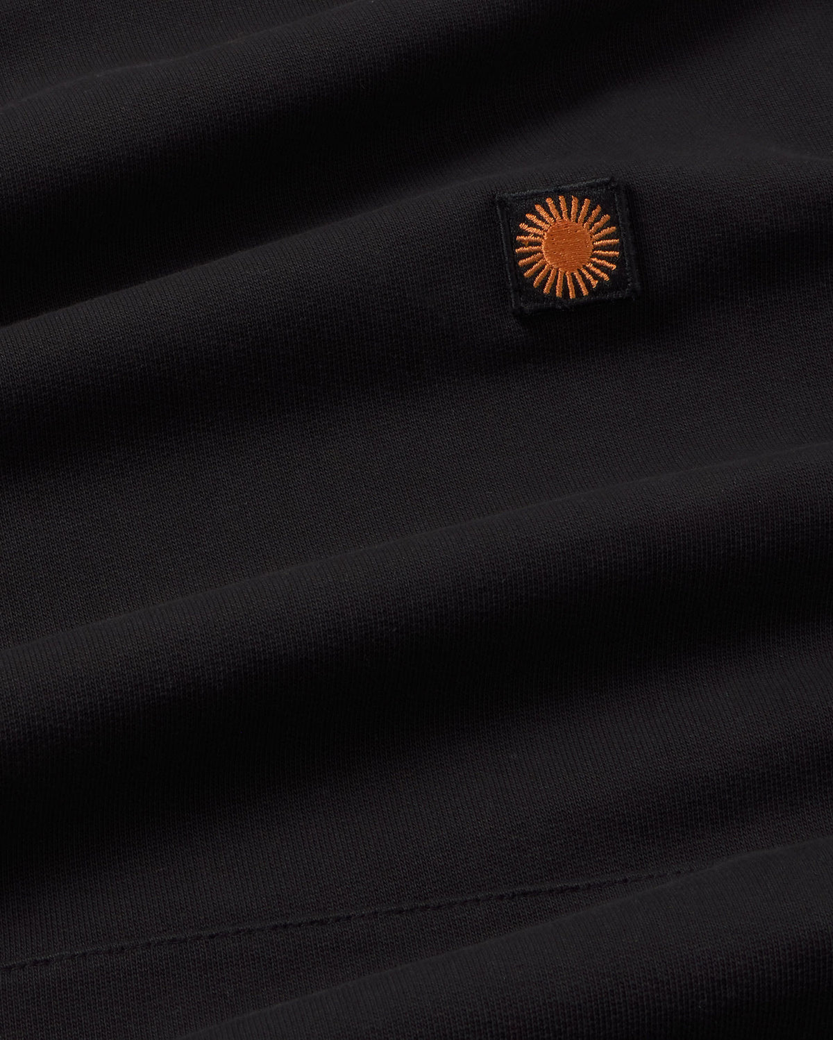 Hoodie negro sol naranja espalda Simon sostenible silueta - 4