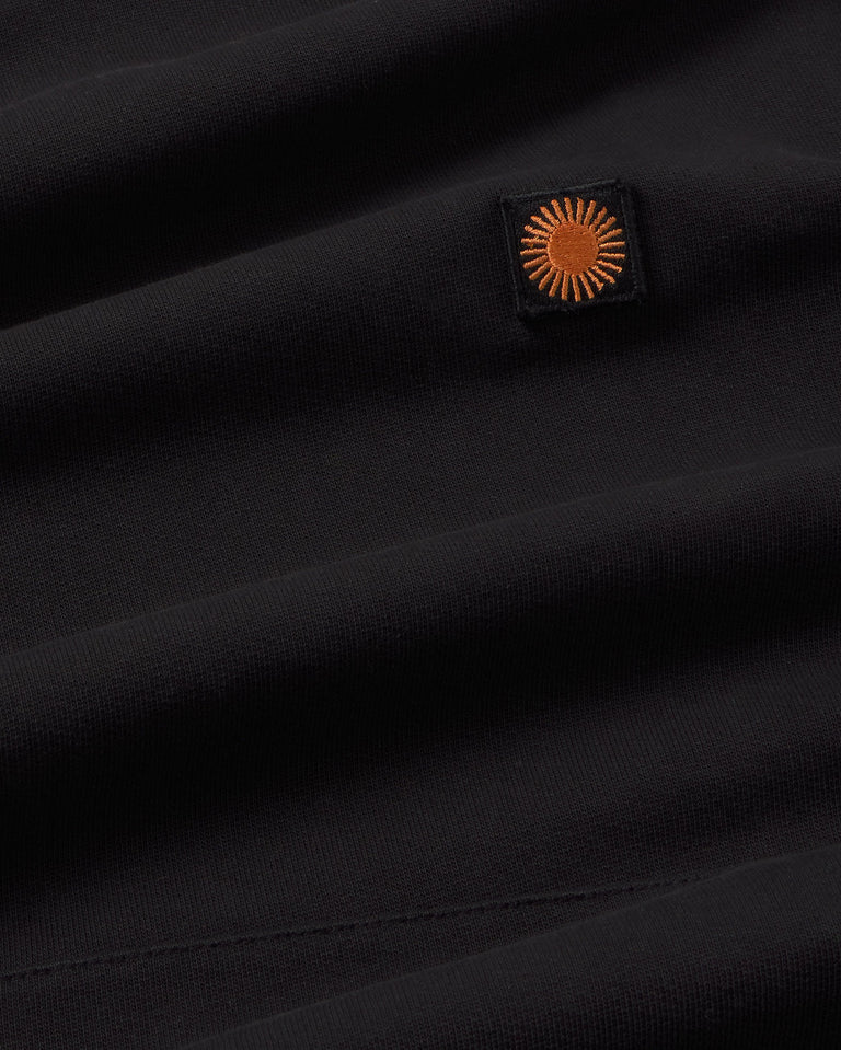 Hoodie negro sol naranja espalda Simon sostenible silueta - 4