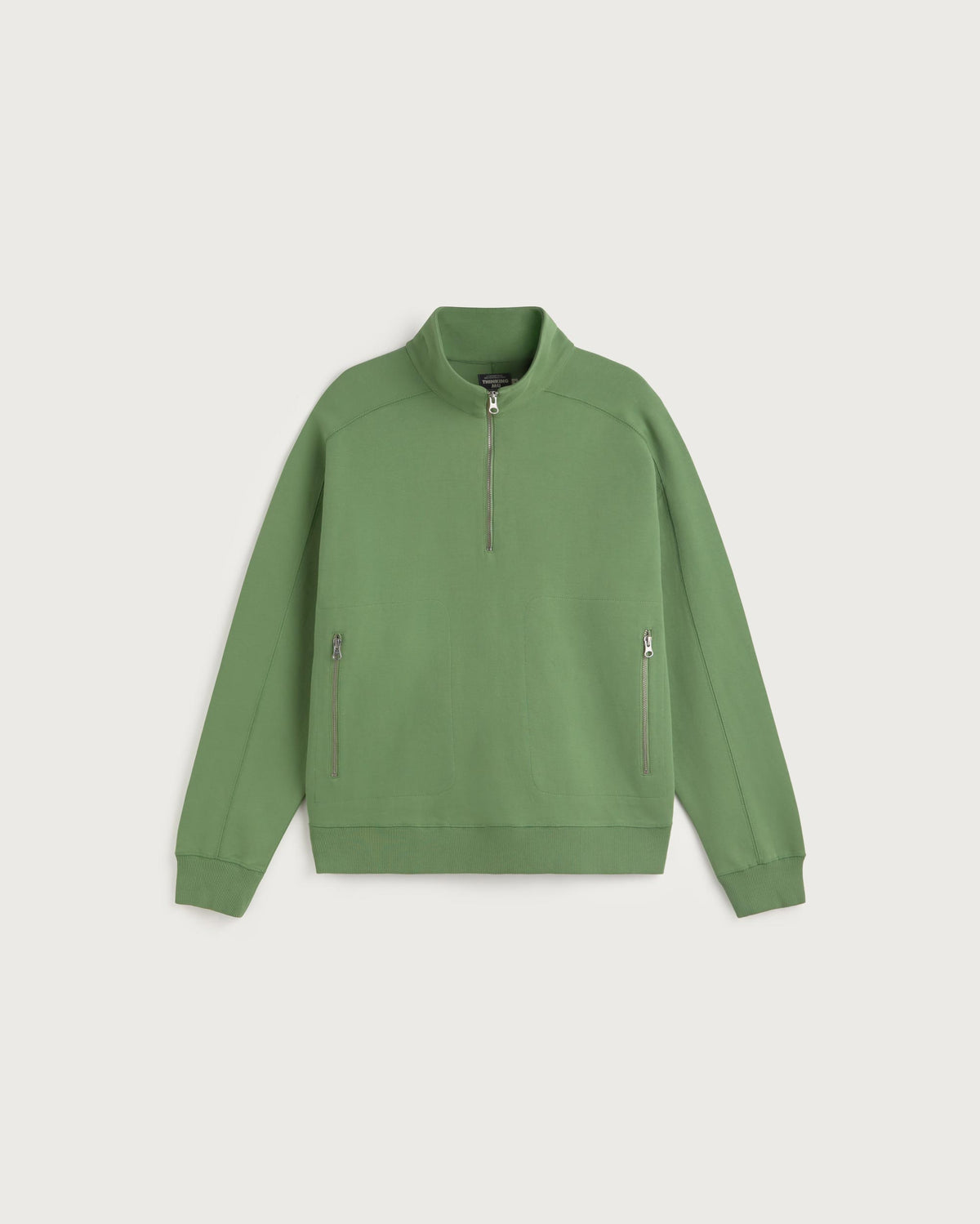 Sudadera verde Pipo sostenible silueta - 1