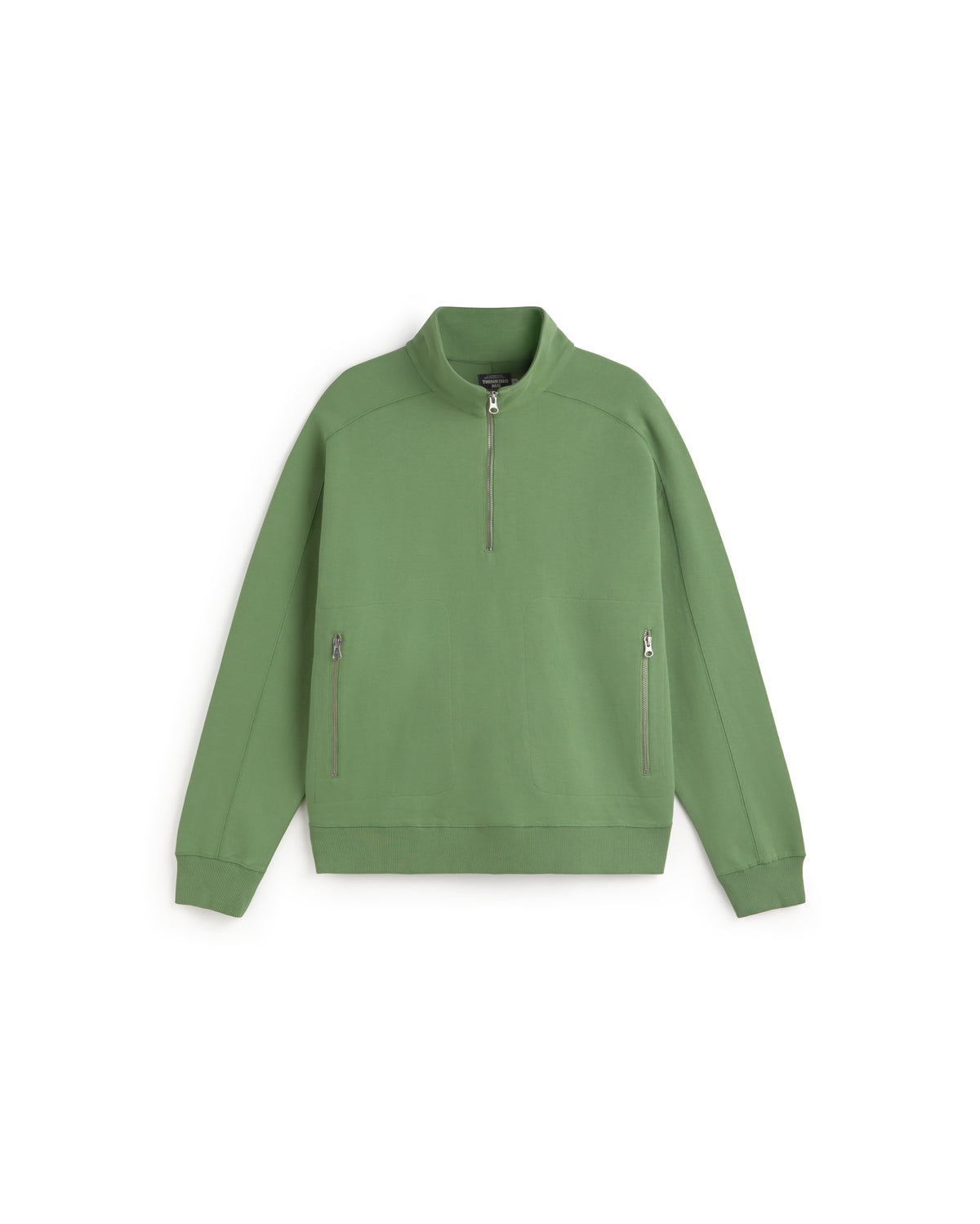 Sudadera verde Pipo sostenible silueta - 1